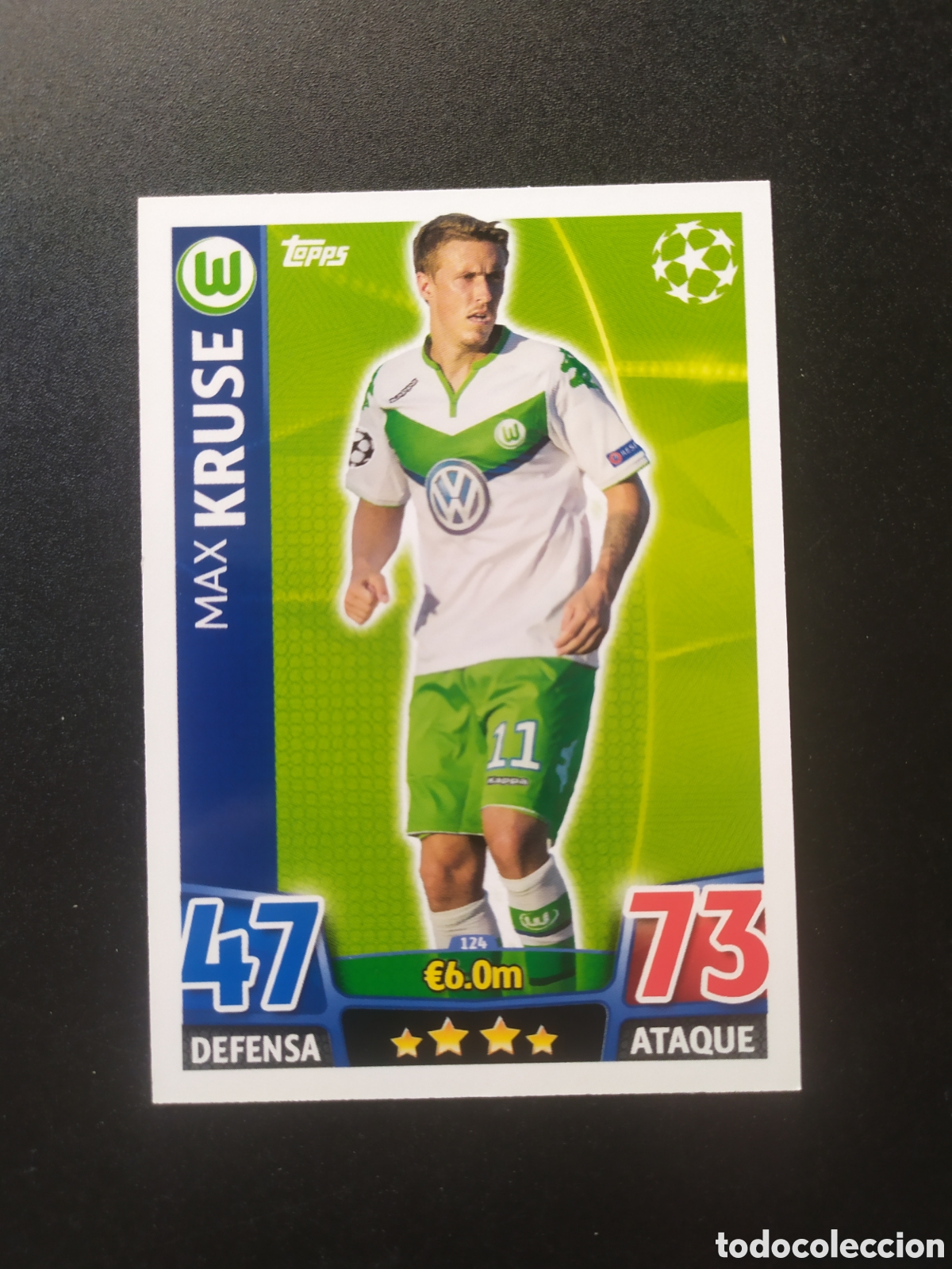 Cromos de f&uacute;tbol: UEFA Champions match attax topps 2015 2016 15 16 Kruse n&deg; 124 Wolfsburg