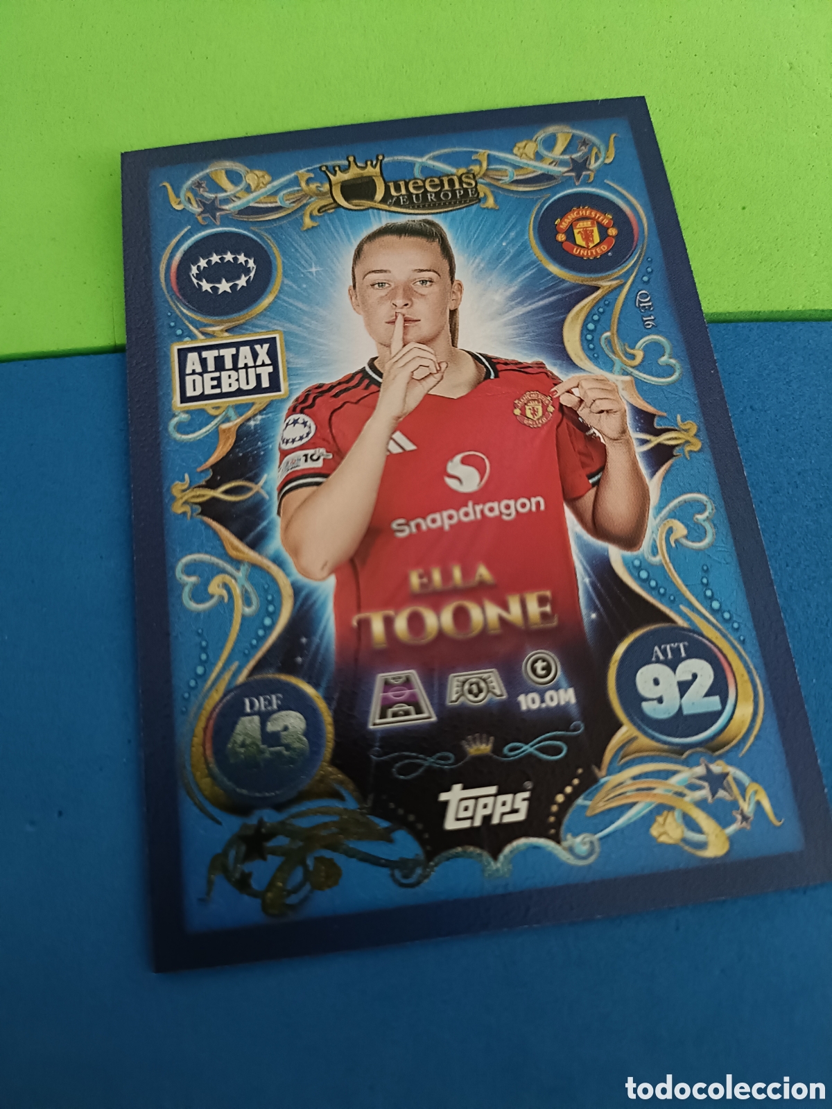 Cromos de f&uacute;tbol: Topps Match Attax 2025 2026 25 26 - Queens of Europe QE 16 Toone