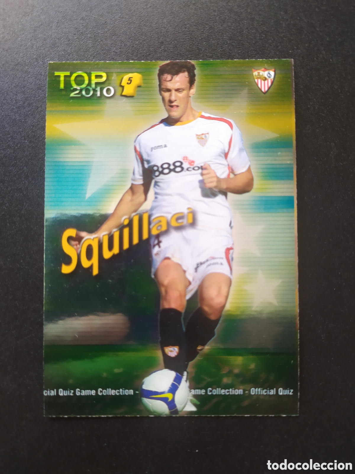 Cromos de f&uacute;tbol: Mundicromo 2009 2010 09 10 Squillaci top brillo verde error n&deg; 570 Sevilla