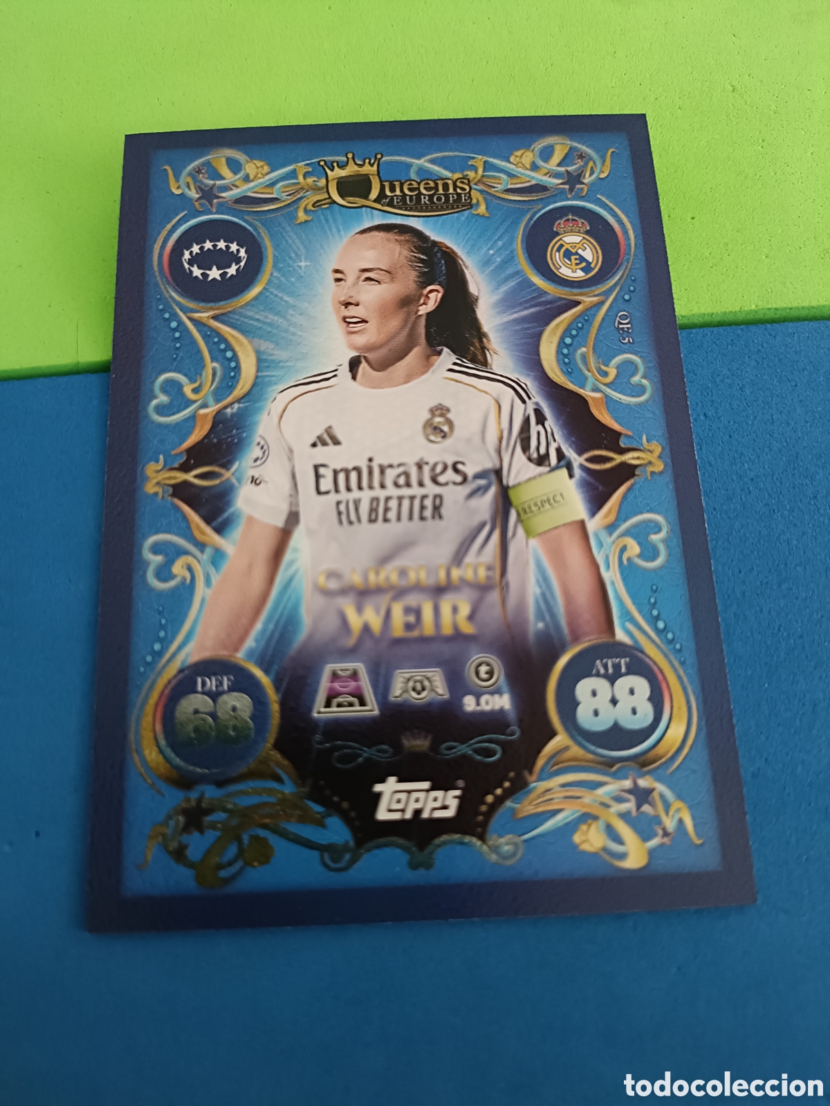 Cromos de f&uacute;tbol: Topps Match Attax 2025 2026 25 26 - Queens of Europe QE 5 Caroline Weir Real Madrid