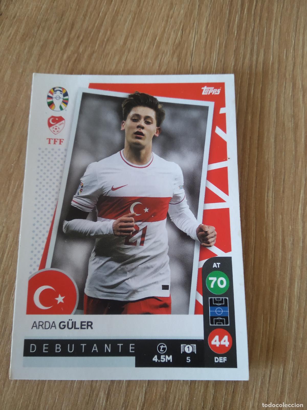 Cromos de f&uacute;tbol: 5 ARDA GULER TURQUIA CROMO FUTBOL TOPPS EURO 2024 MATCH ATTAX EUROCOPA