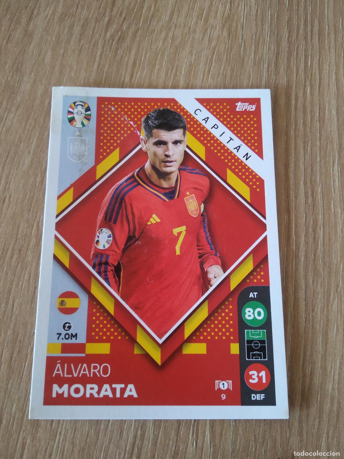 Cromos de f&uacute;tbol: 9 MORATA ESPA&Ntilde;A CROMO FUTBOL TOPPS EURO 2024 MATCH ATTAX EUROCOPA