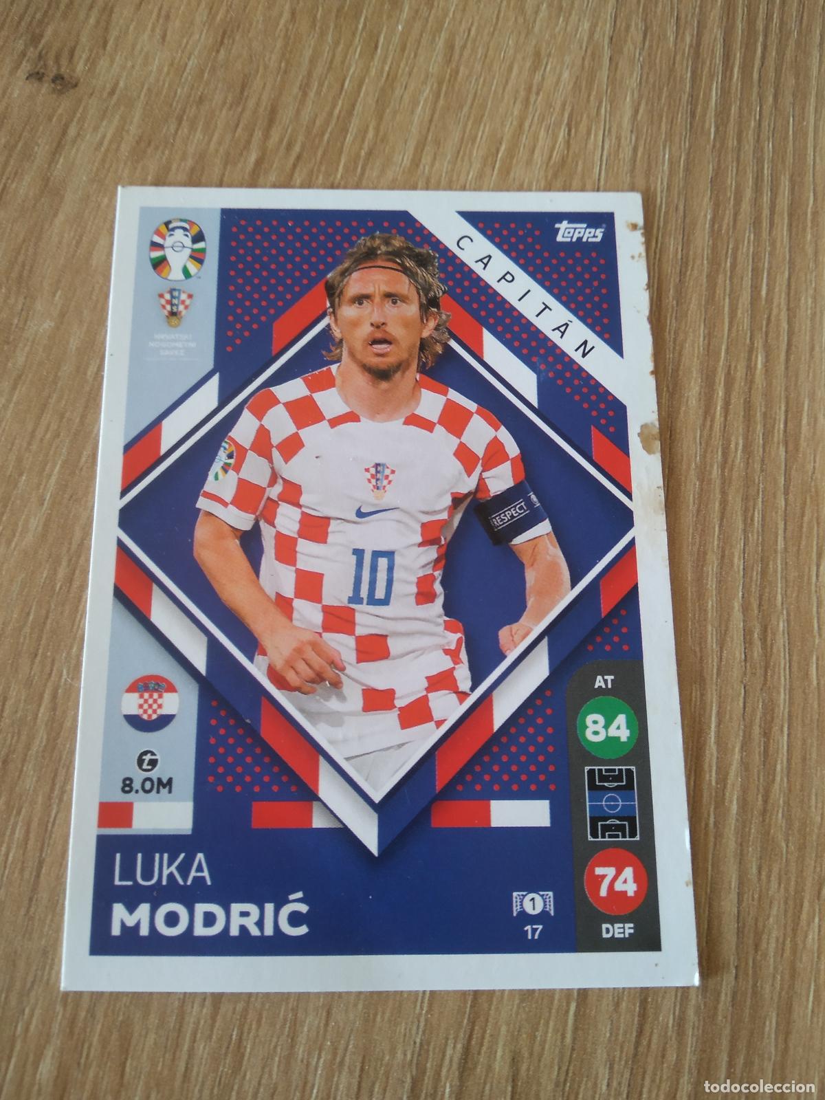 Cromos de f&uacute;tbol: 17 LUKA MODRIC CROACIA CROMO FUTBOL TOPPS EURO 2024 MATCH ATTAX EUROCOPA