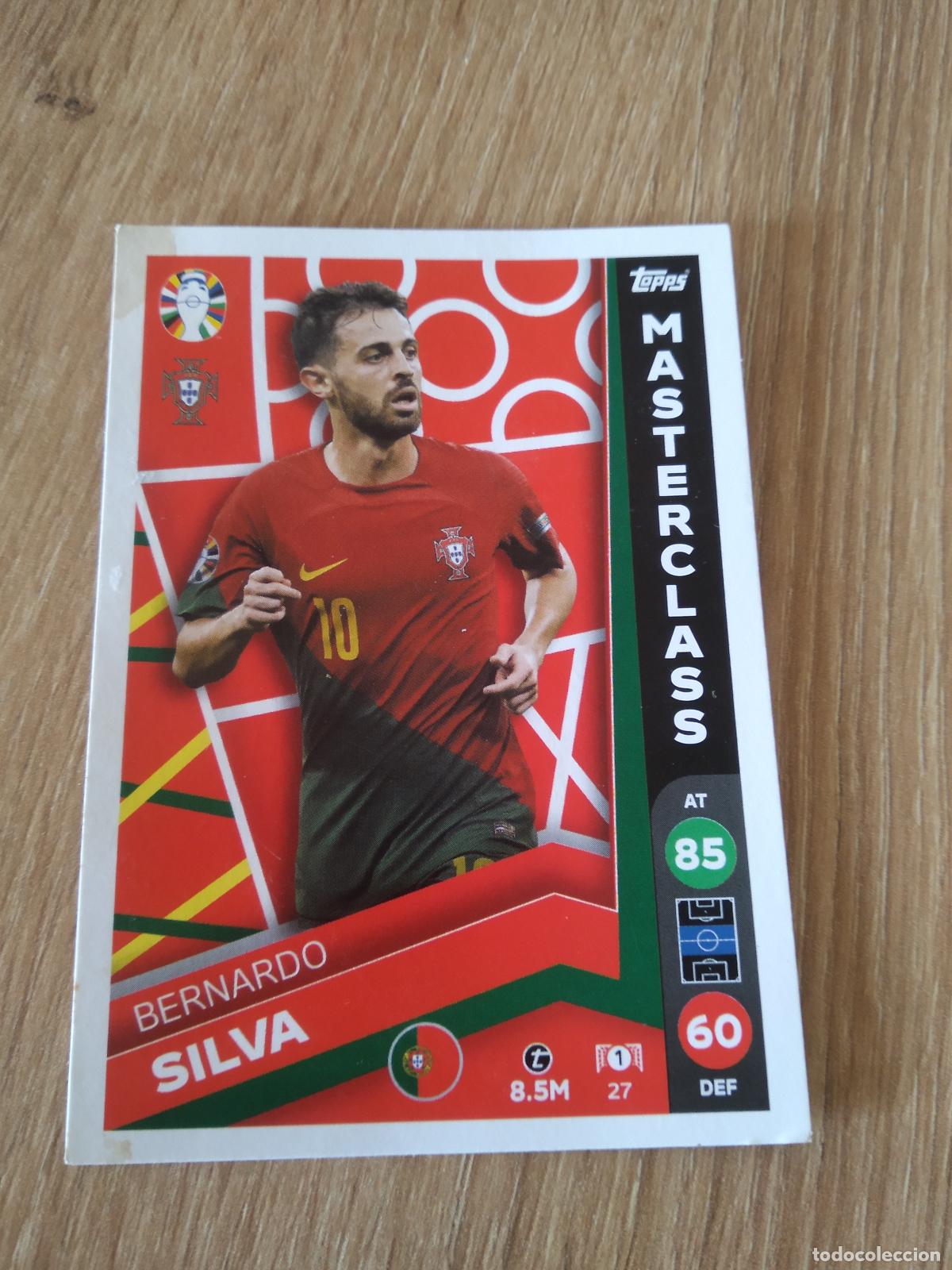 Cromos de f&uacute;tbol: 27 BERNARDO SILVA PORTUGAL CROMO FUTBOL TOPPS EURO 2024 MATCH ATTAX EUROCOPA