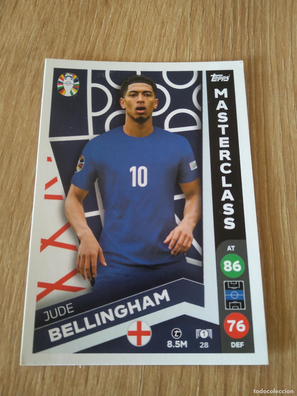Cromos de f&uacute;tbol: 28 JUDE BELLINGHAM INGLATERRA CROMO FUTBOL TOPPS EURO 2024 MATCH ATTAX EUROCOPA