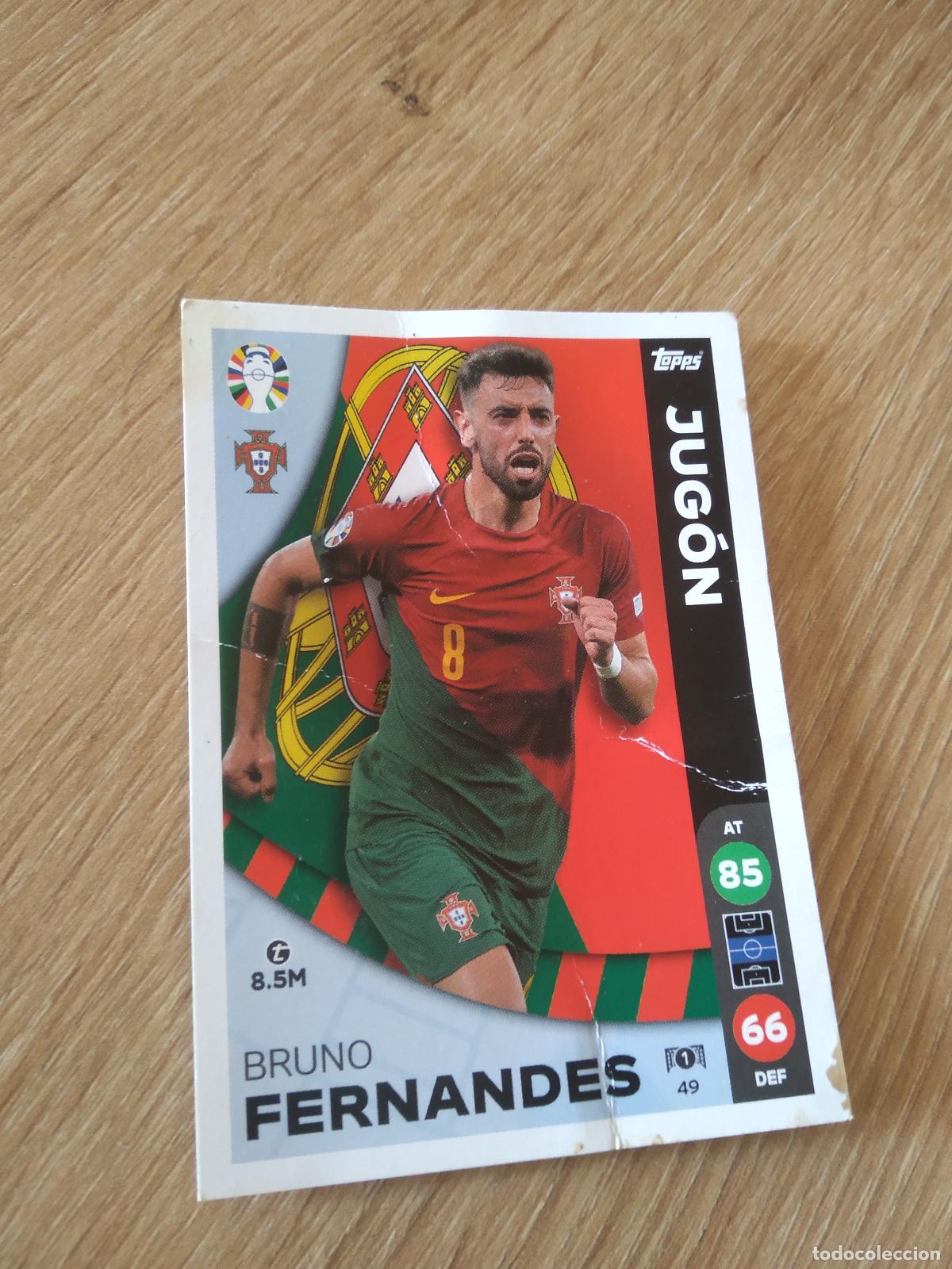 Cromos de f&uacute;tbol: 49 BRUNO FERNANDES PORTUGAL CROMO FUTBOL TOPPS EURO 2024 MATCH ATTAX EUROCOPA