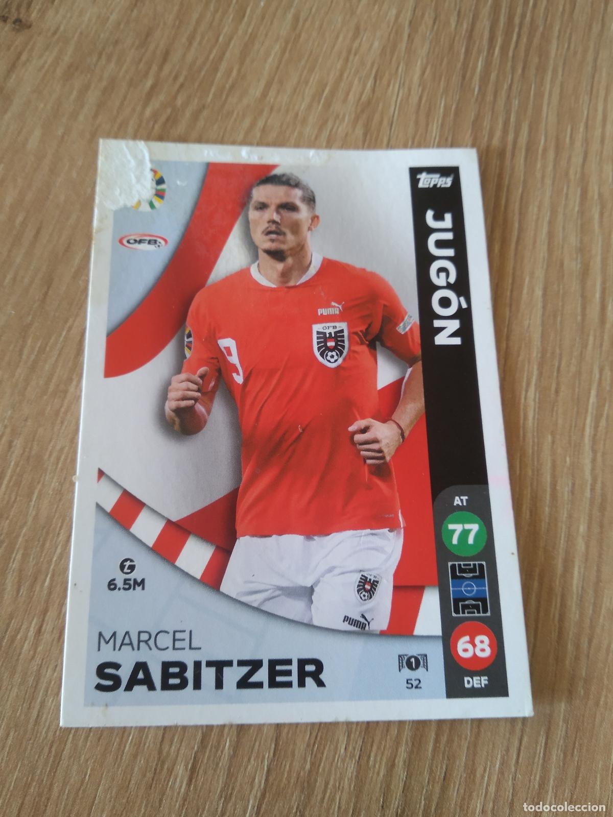 Cromos de f&uacute;tbol: 52 MARCEL SABITZER AUSTRIA CROMO FUTBOL TOPPS EURO 2024 MATCH ATTAX EUROCOPA