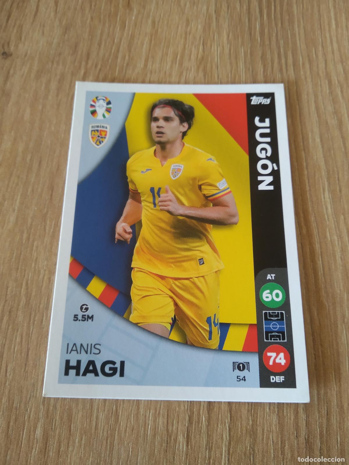 Cromos de f&uacute;tbol: 54 IANIS HAGI RUMANIA CROMO FUTBOL TOPPS EURO 2024 MATCH ATTAX EUROCOPA
