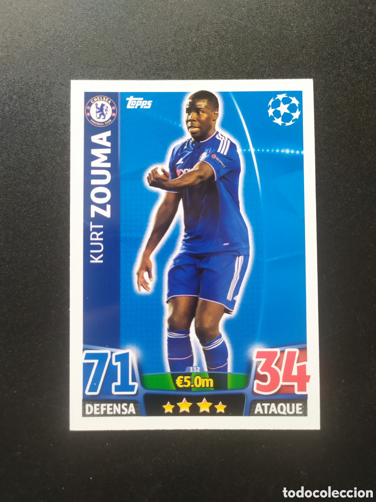 Cromos de f&uacute;tbol: UEFA Champions match attax topps 2015 2016 15 16 Zouma n&deg; 132 Chelsea