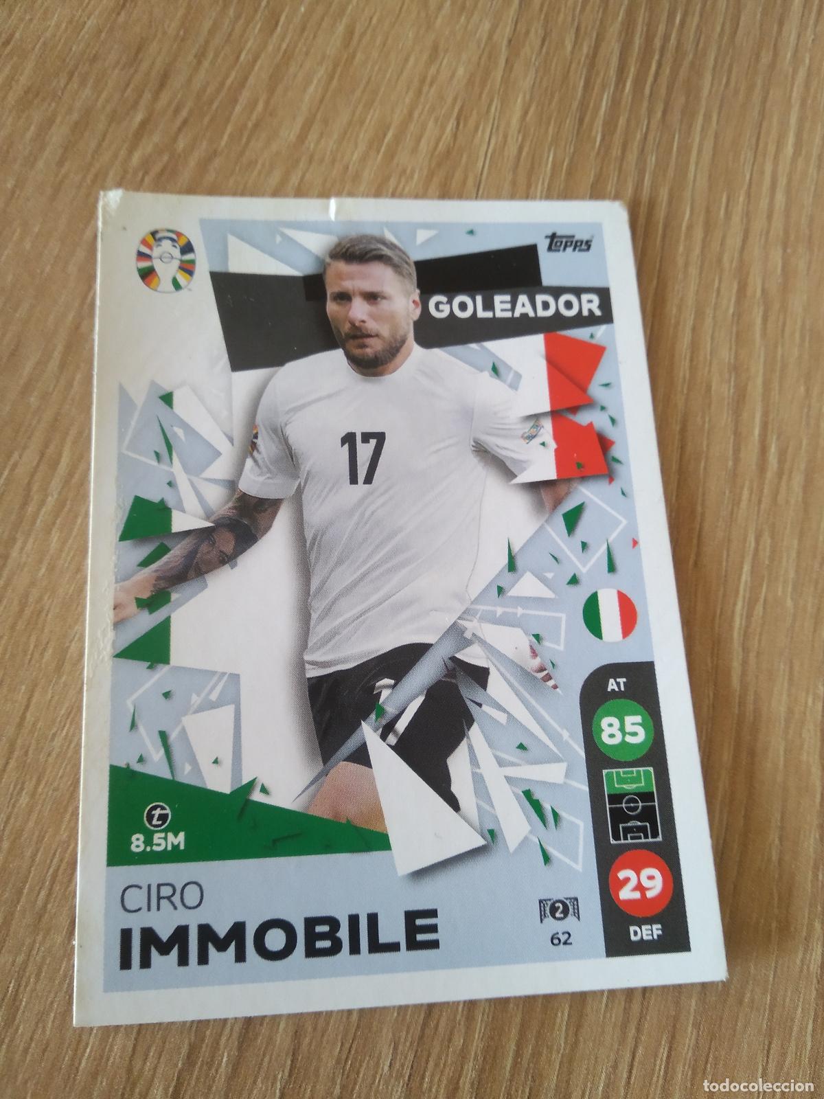 Cromos de f&uacute;tbol: 62 CIRO IMMOBILE ITALIA CROMO FUTBOL TOPPS EURO 2024 MATCH ATTAX EUROCOPA