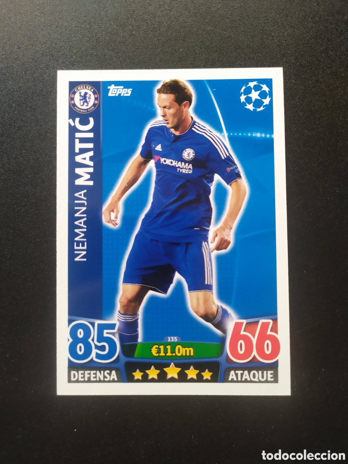 Cromos de f&uacute;tbol: UEFA Champions match attax topps 2015 2016 15 16 Matic n&deg; 135 Chelsea