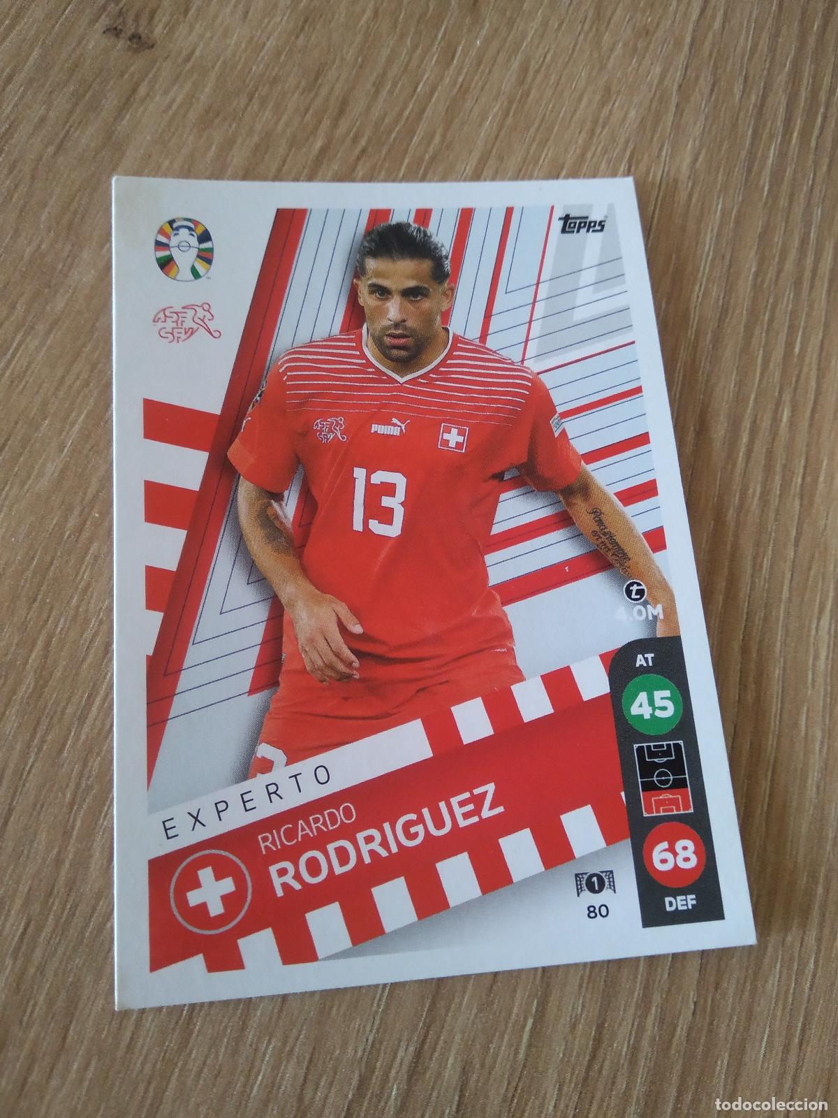 Cromos de f&uacute;tbol: 80 RICARDO RODRIGUEZ SUIZA CROMO FUTBOL TOPPS EURO 2024 MATCH ATTAX EUROCOPA