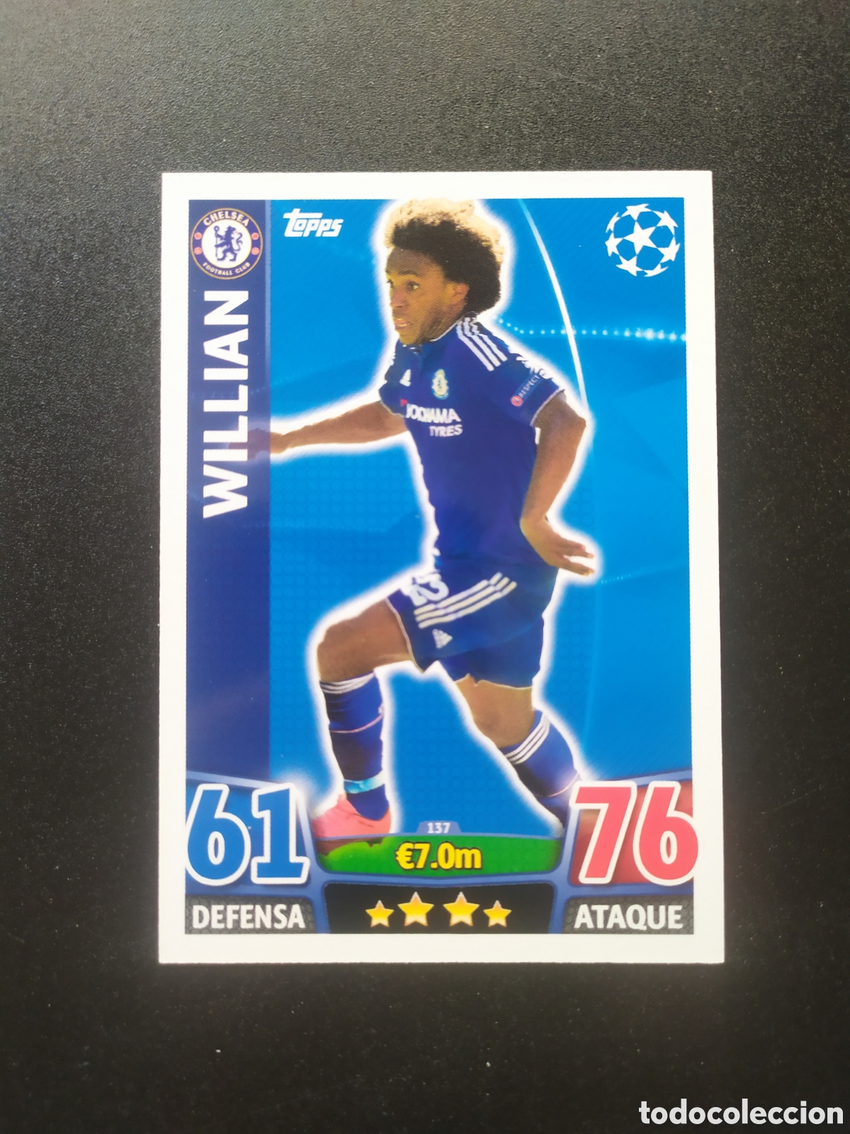 Figurine di Calcio: UEFA Champions match attax topps 2015 2016 15 16 Wiilian n&deg; 137 Chelsea