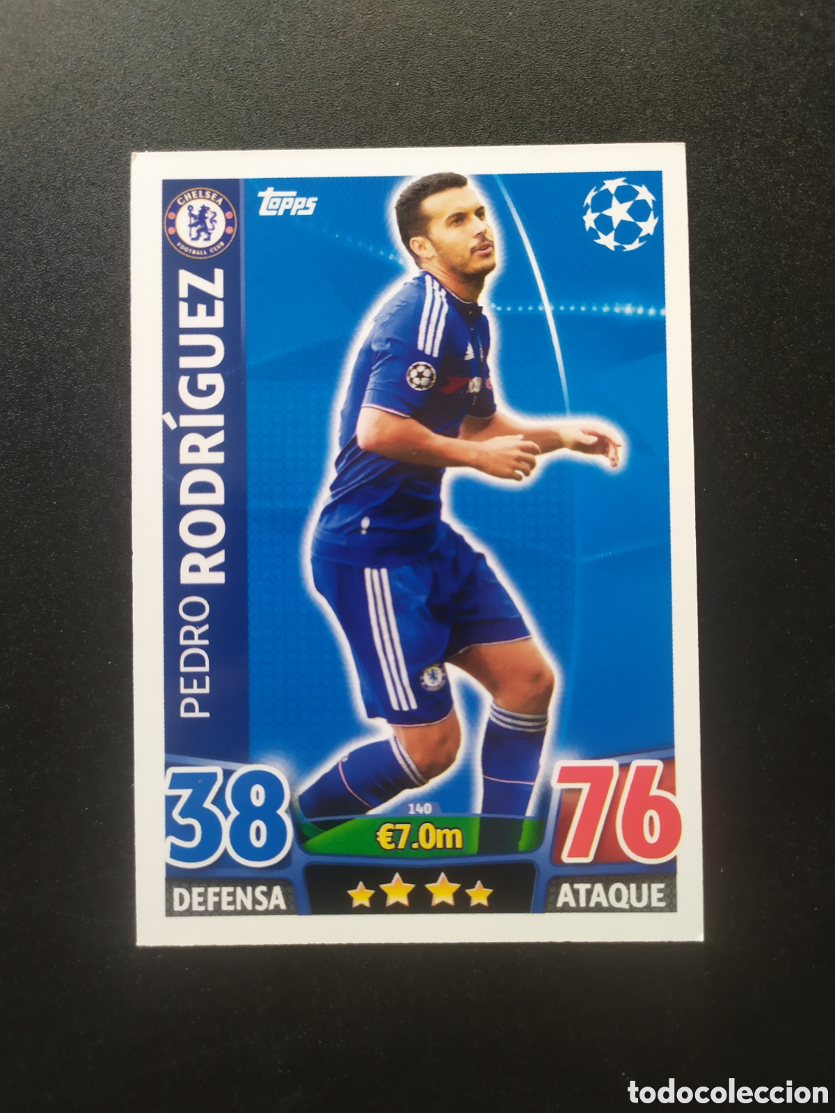 Cromos de f&uacute;tbol: UEFA Champions match attax topps 2015 2016 15 16 Pedro Rodr&iacute;guez n&deg; 140 Chelsea