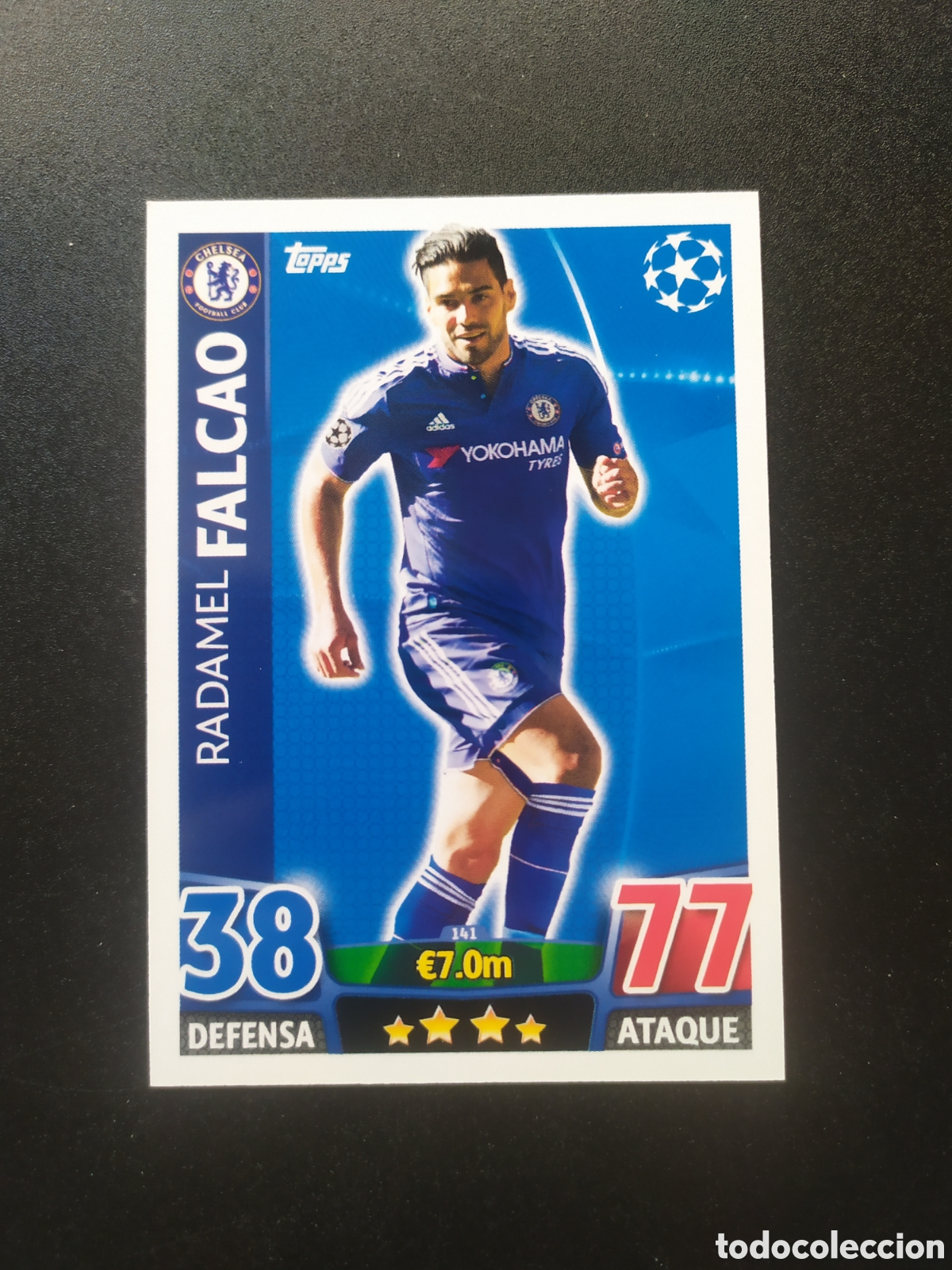 Cromos de f&uacute;tbol: UEFA Champions match attax topps 2015 2016 15 16 Falcao n&deg; 141 Chelsea