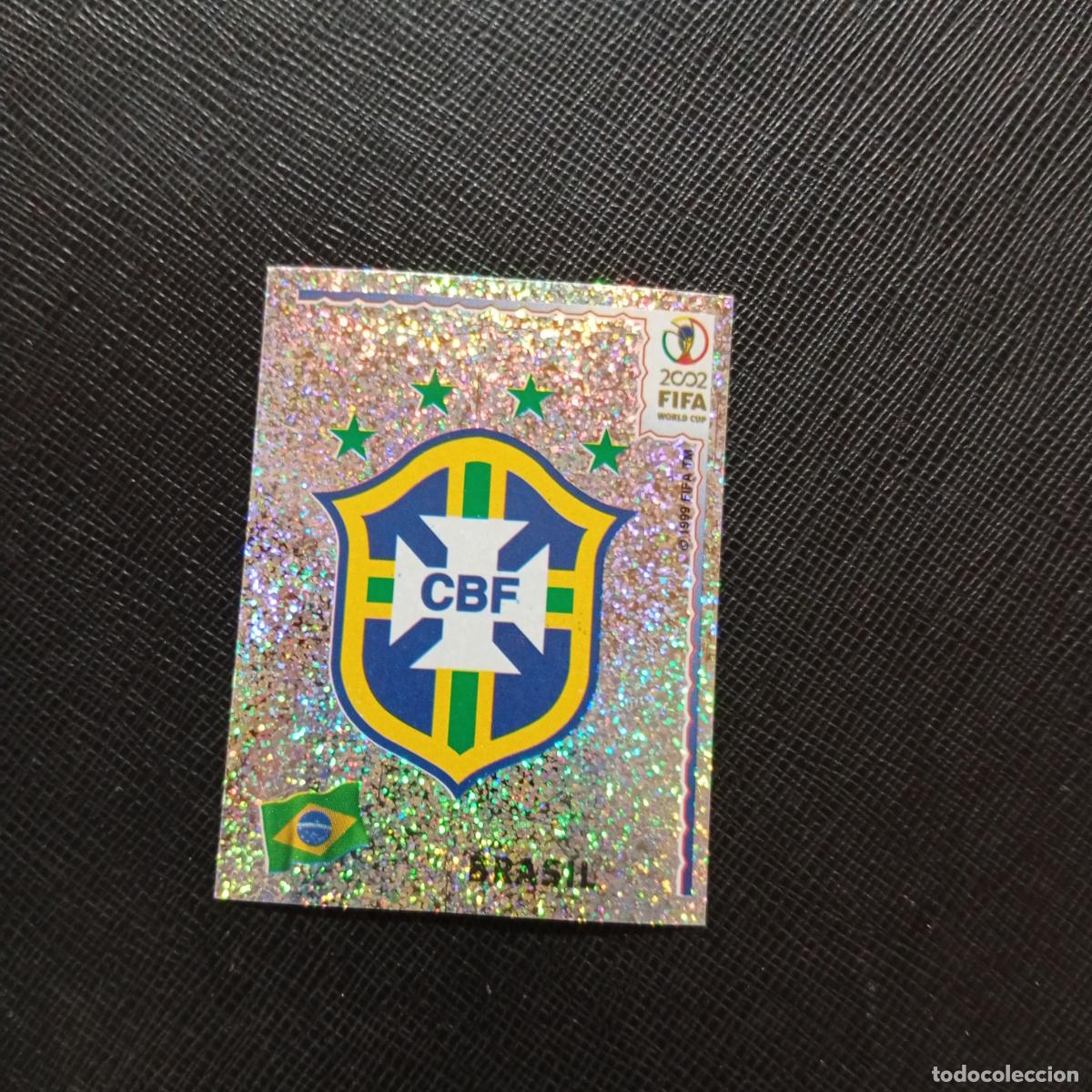 Cromos de f&uacute;tbol: 170 ESCUDO BRASIL PANINI 2002 MUNDIAL KOREA FUTBOL 02 CROMO - SIN PEGAR - A156 PG442
