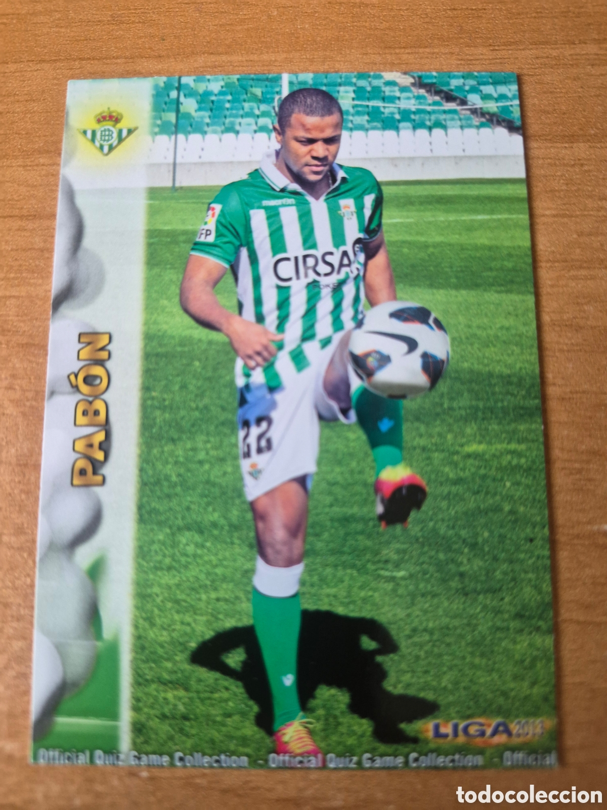 Cromos de f&uacute;tbol: 1282 PABON BETIS MUNDICROMO 2012 2013