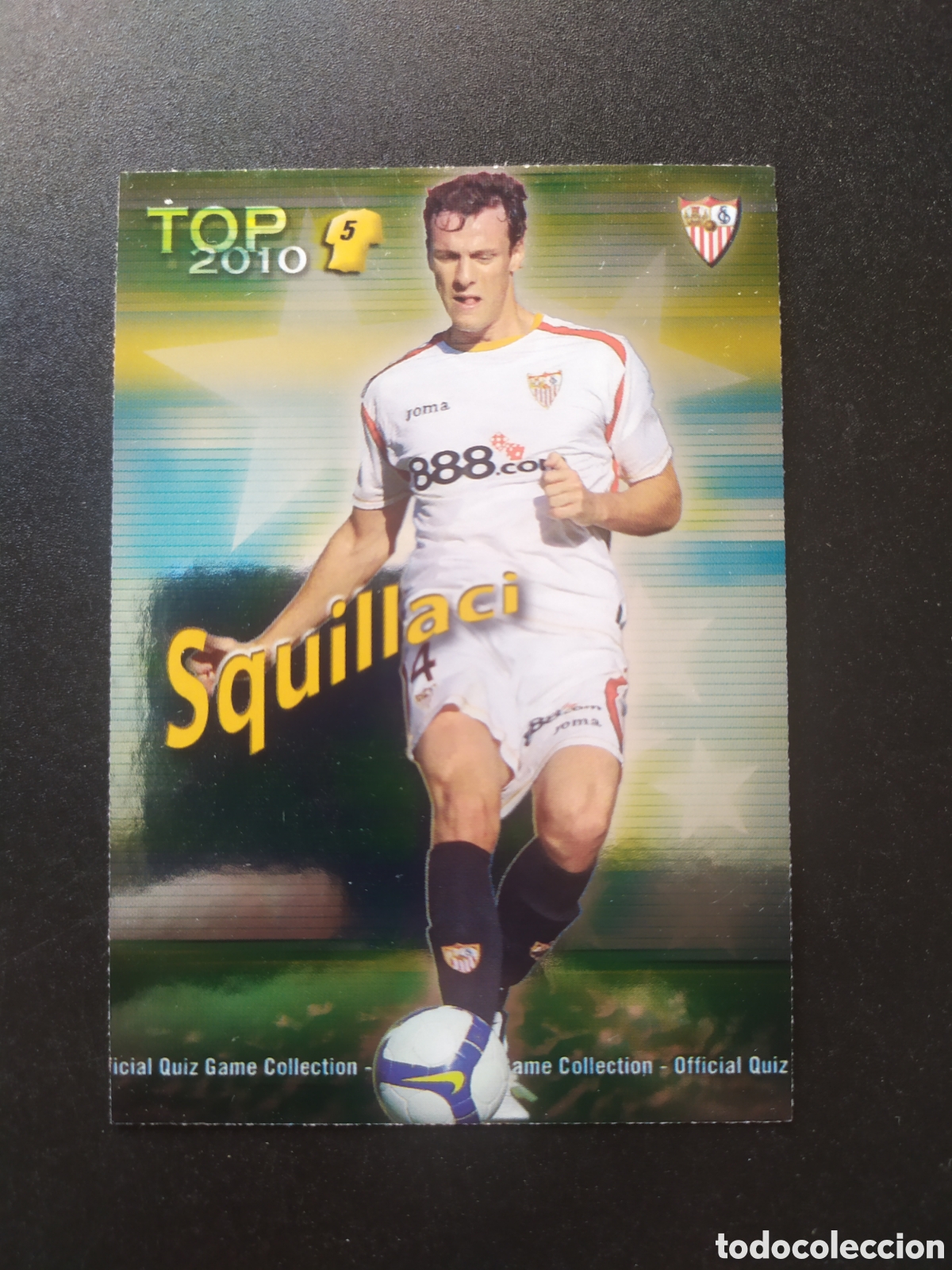 Cartes &agrave; collectionner de Football: Mundicromo 2009 2010 09 10 Squillaci top brillo verde corregido n&deg; 570 Sevilla