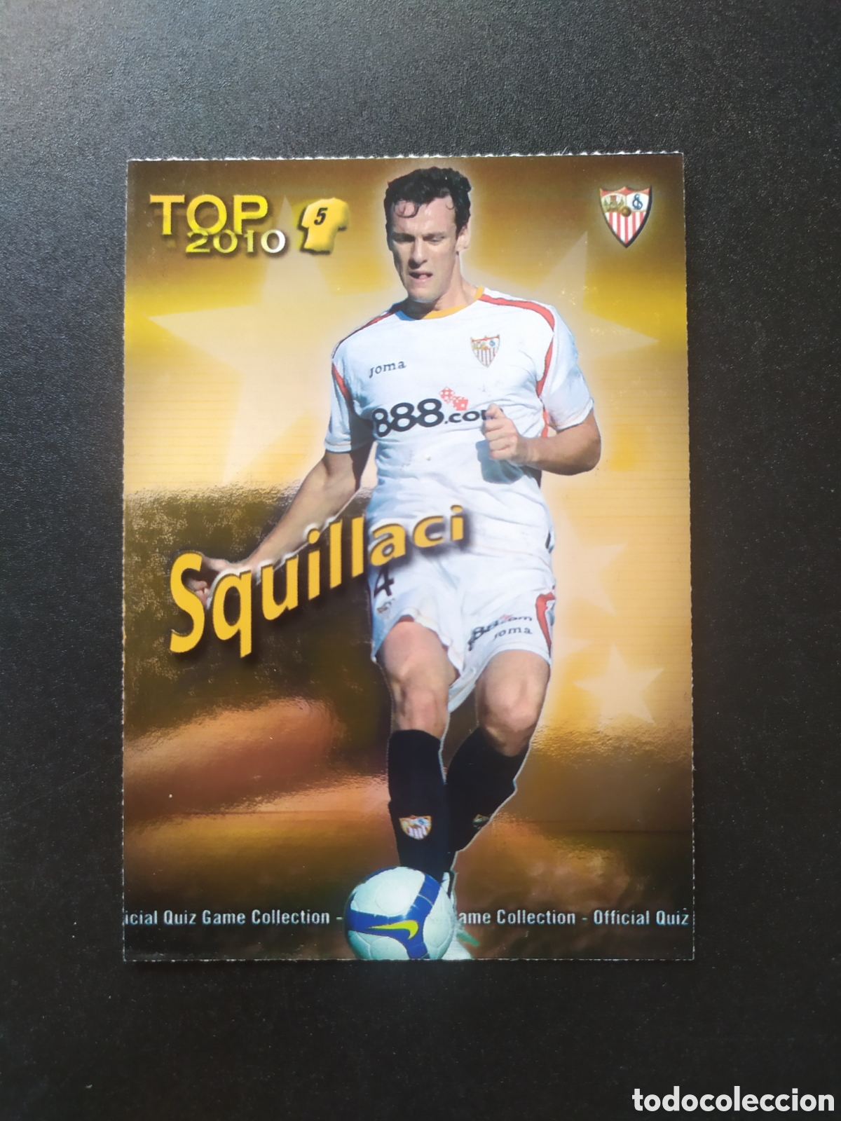 Cartes &agrave; collectionner de Football: Mundicromo 2009 2010 09 10 Squillaci top brillo dorado error n&deg; 570 Sevilla