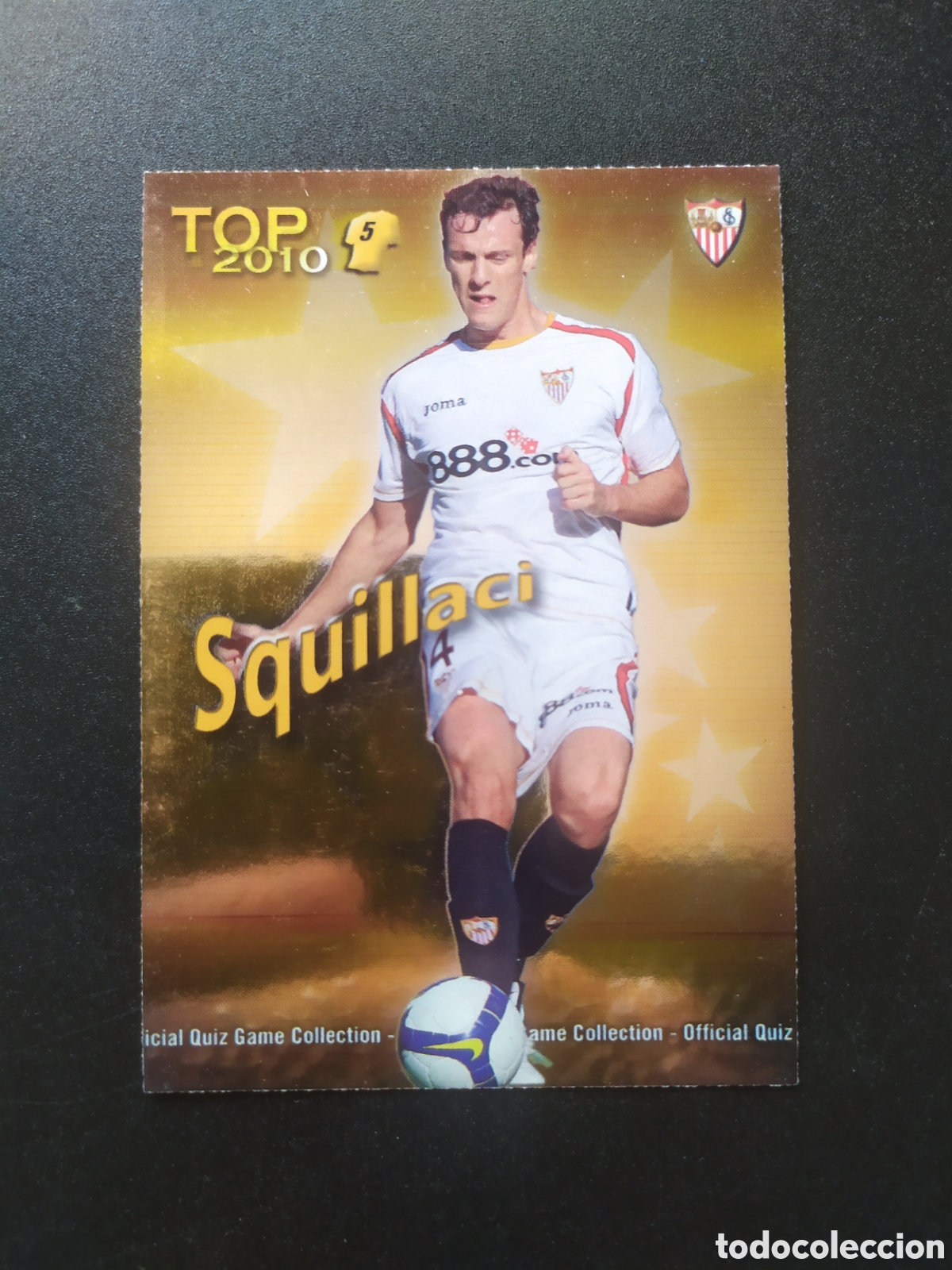 Cartes &agrave; collectionner de Football: Mundicromo 2009 2010 09 10 Squillaci top brillo dorado corregido n&deg; 570 Sevilla