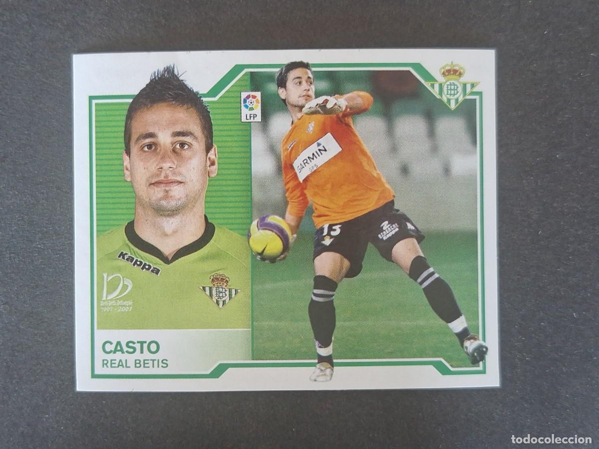 Cromos de f&uacute;tbol: L7 CASTO REAL BETIS MERCADO INVIERNO LIGA ESTE 2007 2008 07 08 NUNCA PEGADO SIN PEGAR