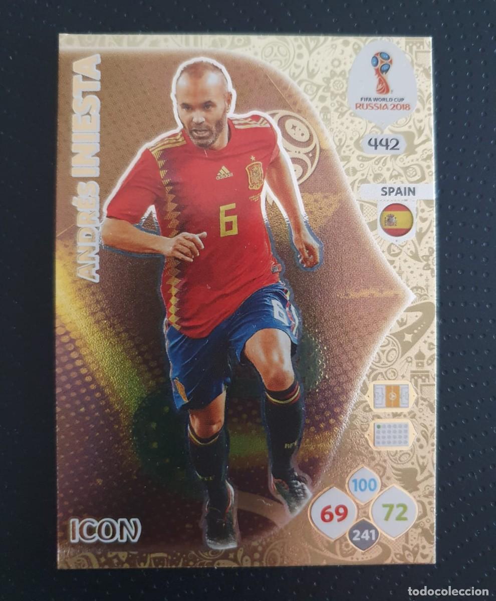 Cromos de f&uacute;tbol: INIESTA ESPA&Ntilde;A 442 ADRENALYN XL MUNDIAL RUSIA 2018 PERFECTO