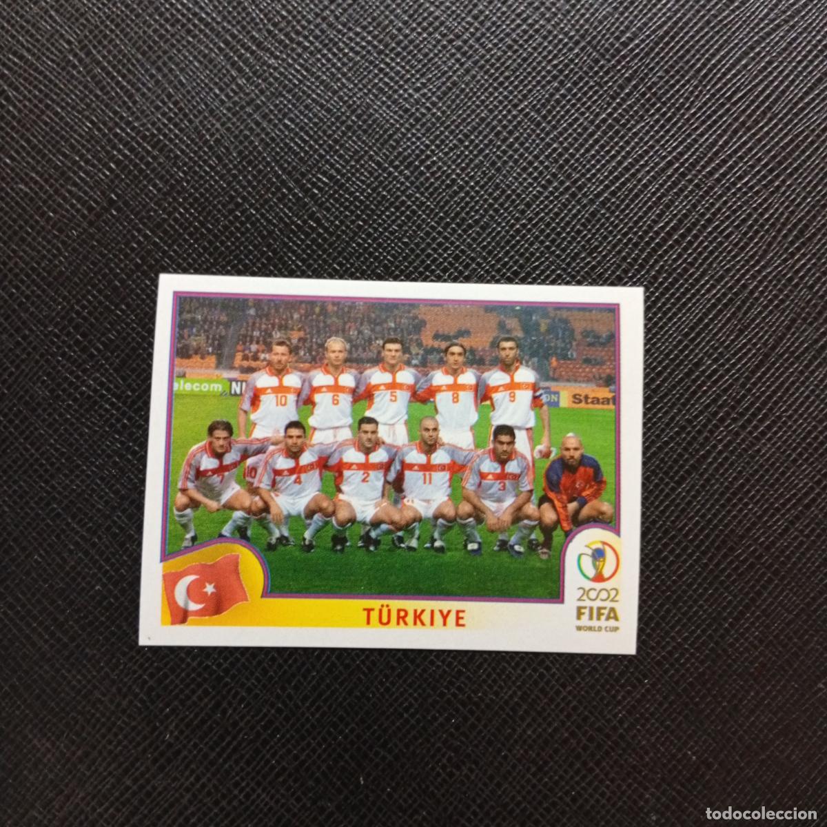 Cromos de f&uacute;tbol: 187 ALINEACION TURQUIA PANINI 2002 MUNDIAL KOREA FUTBOL 02 CROMO - SIN PEGAR - A156 PG451