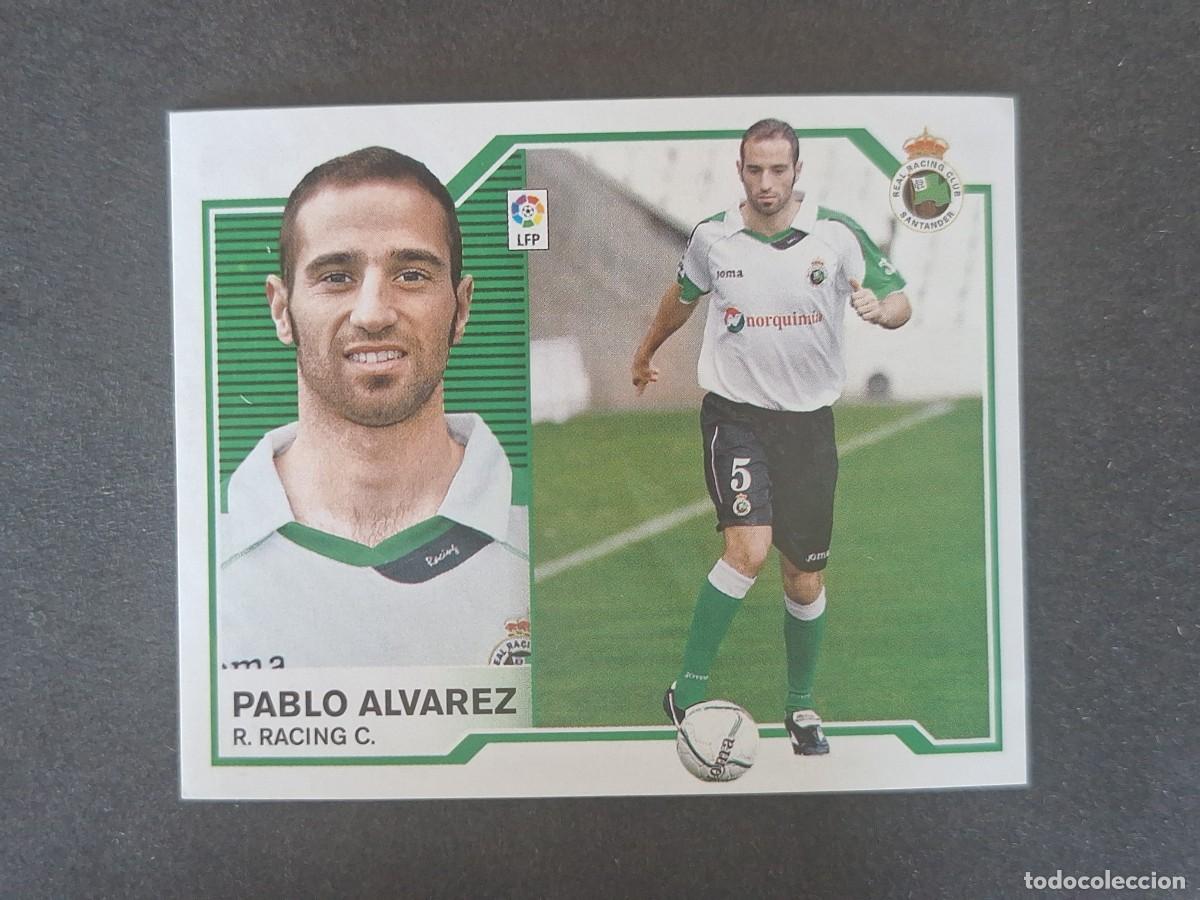 Cromos de f&uacute;tbol: L7 PABLO ALVAREZ RACING SANTANDER MERCADO INVIERNO LIGA ESTE 2007 2008 07 08 NUNCA PEGADO SIN PEGAR