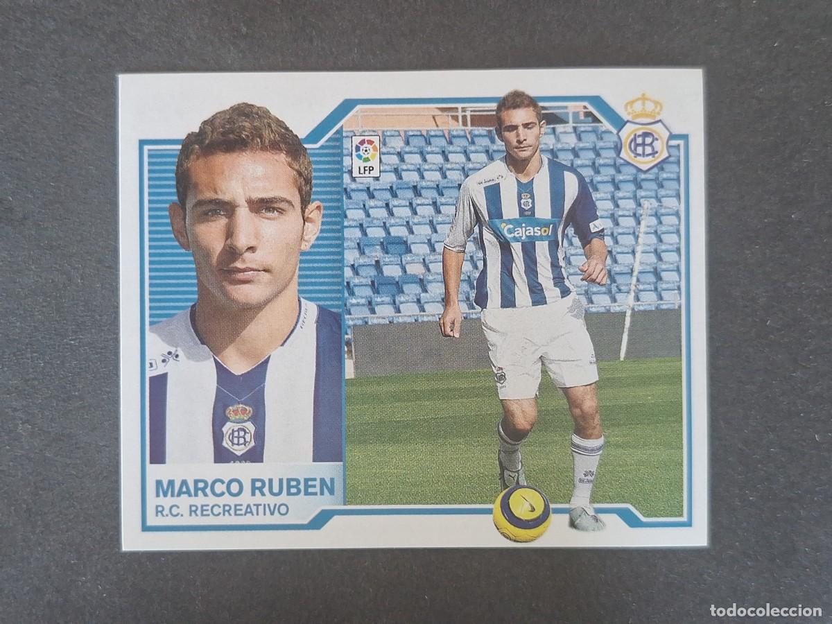 Cromos de f&uacute;tbol: L7 MARCO RUBEN RECREATIVO HUELVA MERCADO INVIERNO LIGA ESTE 2007 2008 07 08 NUNCA PEGADO SIN PEGAR