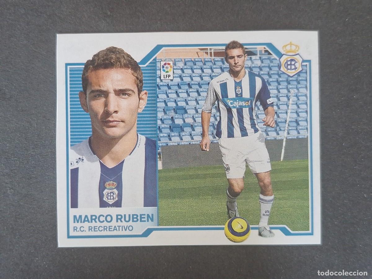 Cromos de f&uacute;tbol: L7 MARCO RUBEN RECREATIVO HUELVA MERCADO INVIERNO LIGA ESTE 2007 2008 07 08 NUNCA PEGADO SIN PEGAR