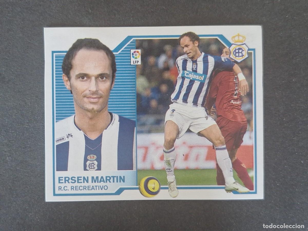 Cromos de f&uacute;tbol: L7 ERSEN MARTIN RECREATIVO HUELVA MERCADO INVIERNO LIGA ESTE 2007 2008 07 08 NUNCA PEGADO SIN PEGAR