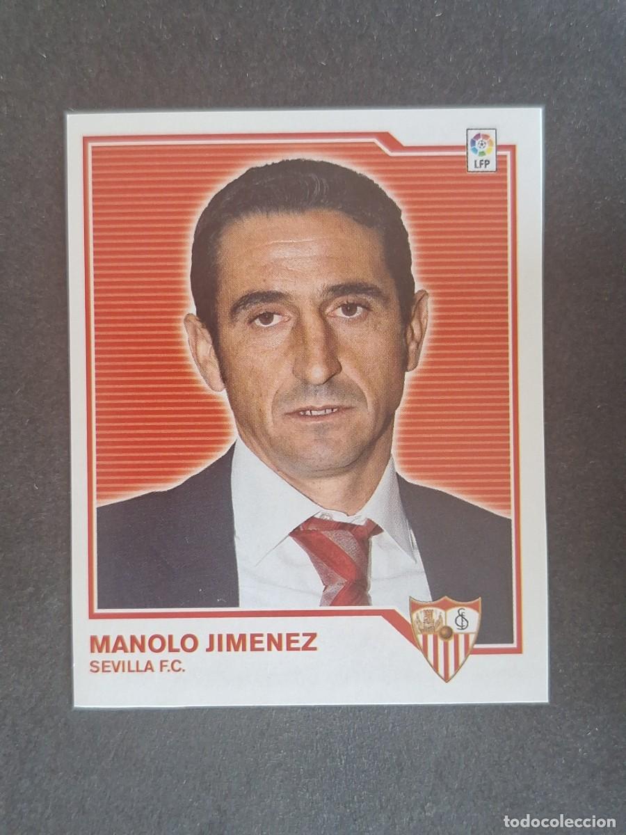Cromos de f&uacute;tbol: L7 MANOLO JIMENEZ ENTRENADOR SEVILLA F. C. MERCADO INVIERNO LIGA ESTE 07 08 NUNCA PEGADO SIN PEGAR