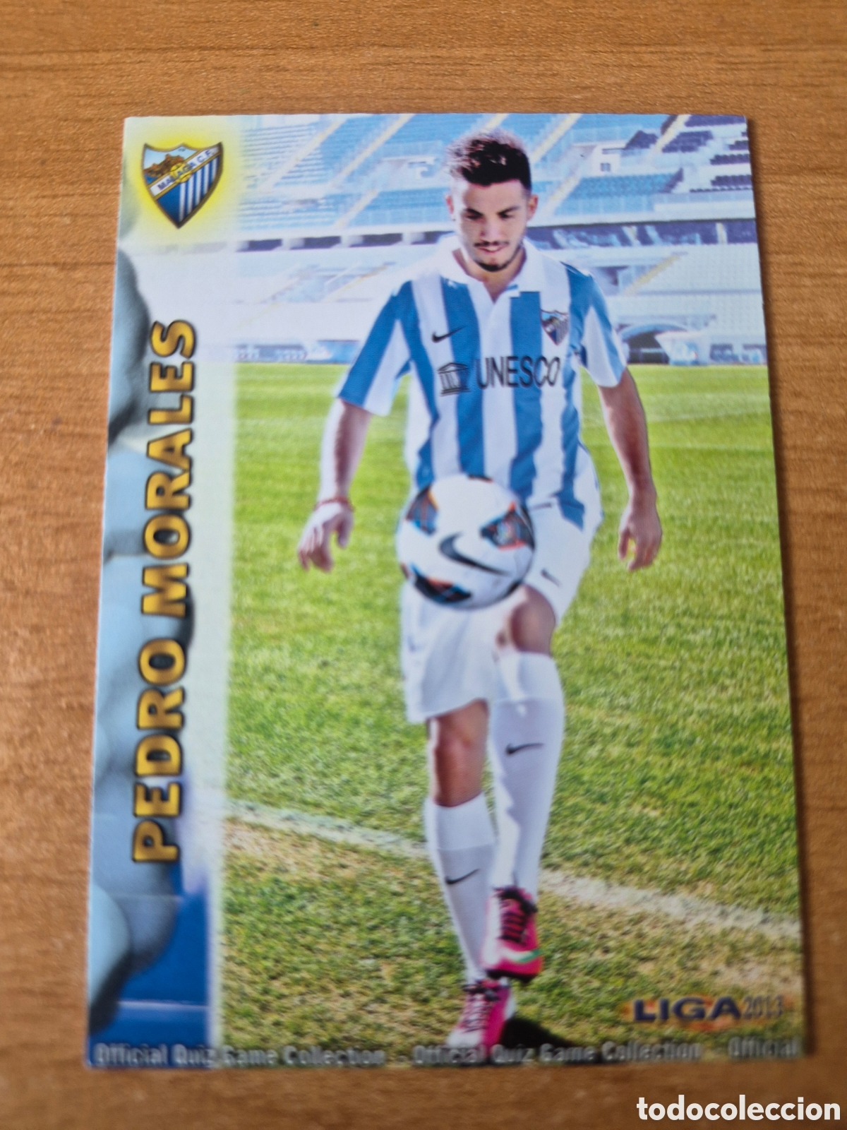 Cromos de f&uacute;tbol: 1255 PEDRO MORALES MALAGA MUNDICROMO 2012 2013