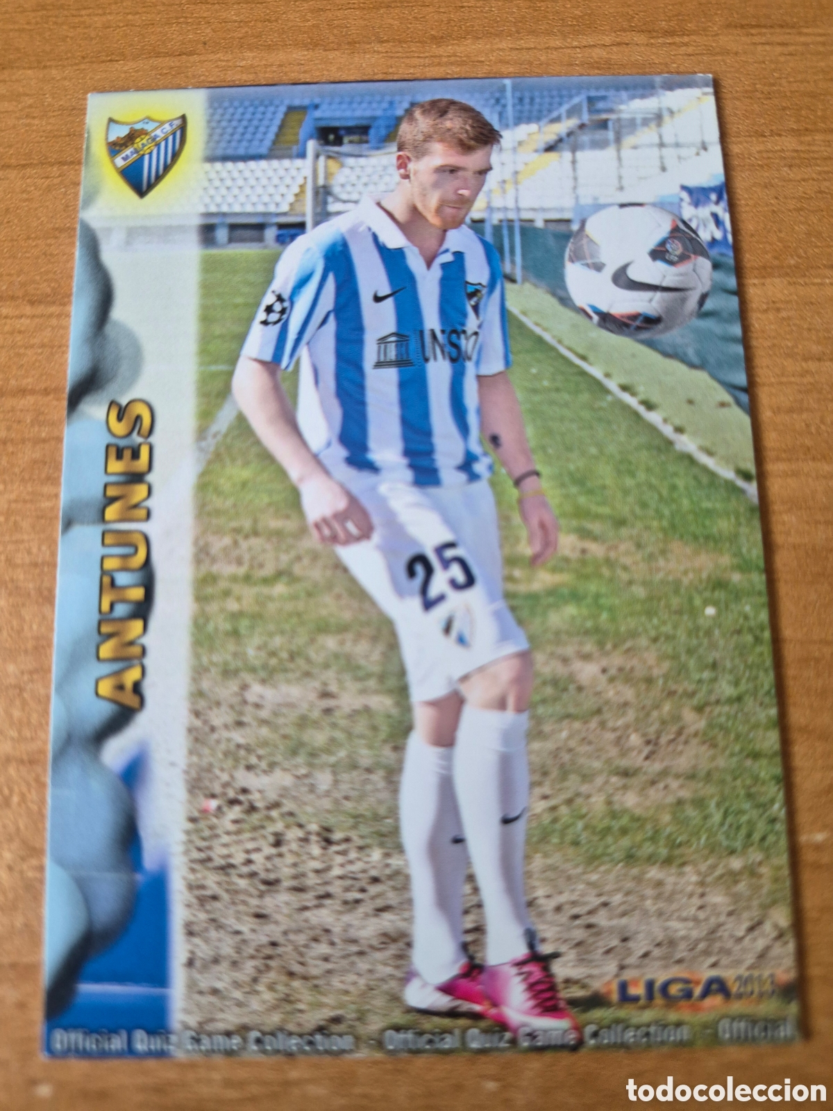 Cromos de f&uacute;tbol: 1254 ANTUNES MALAGA MUNDICROMO 2012 2013