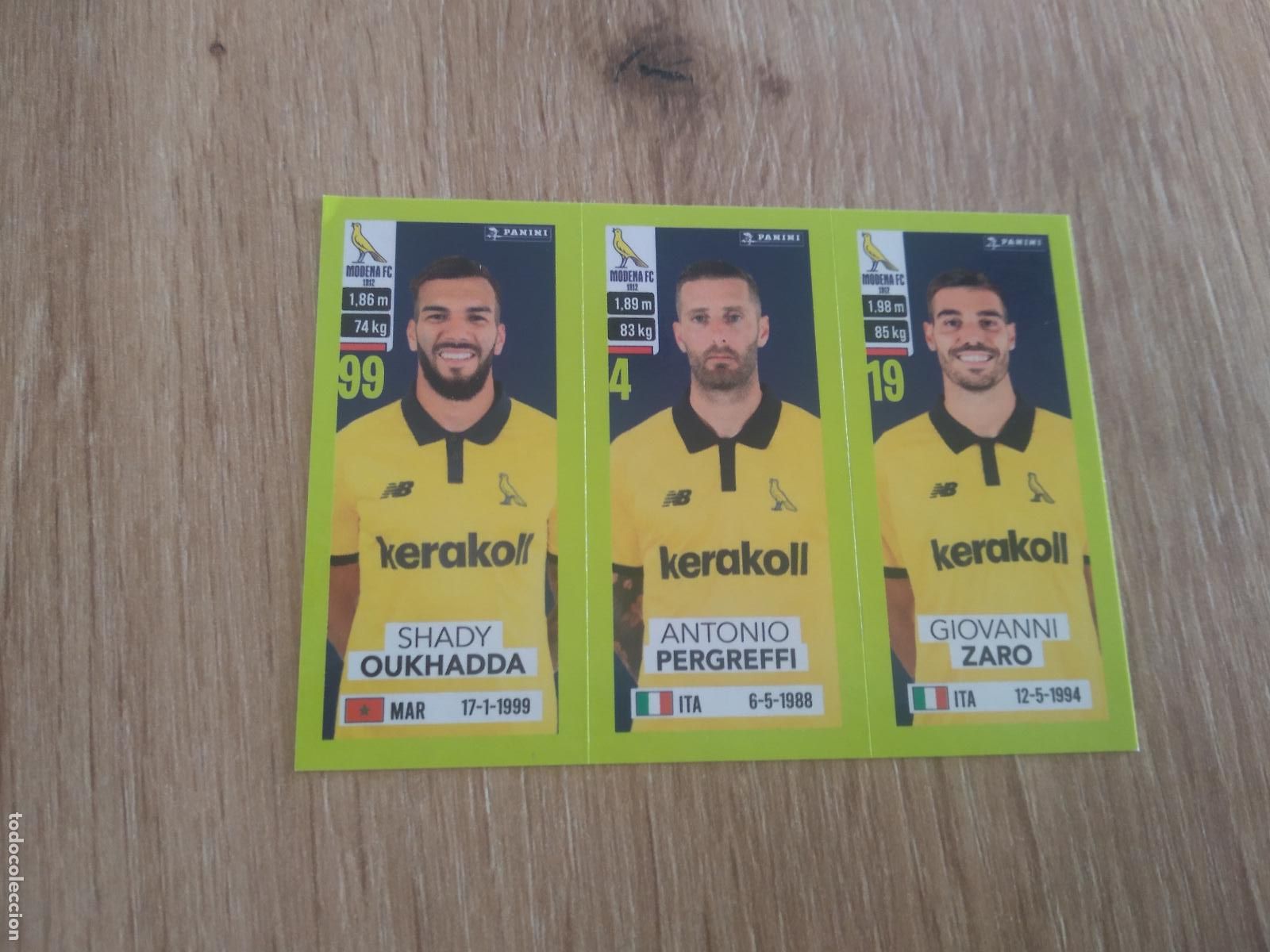 Cromos de f&uacute;tbol: 584 OUKHADDA PERGREFFI ZARO MODENA CROMO FUTBOL PANINI LIGA ITALIA 23-24 CALCIATORI 2023-2024