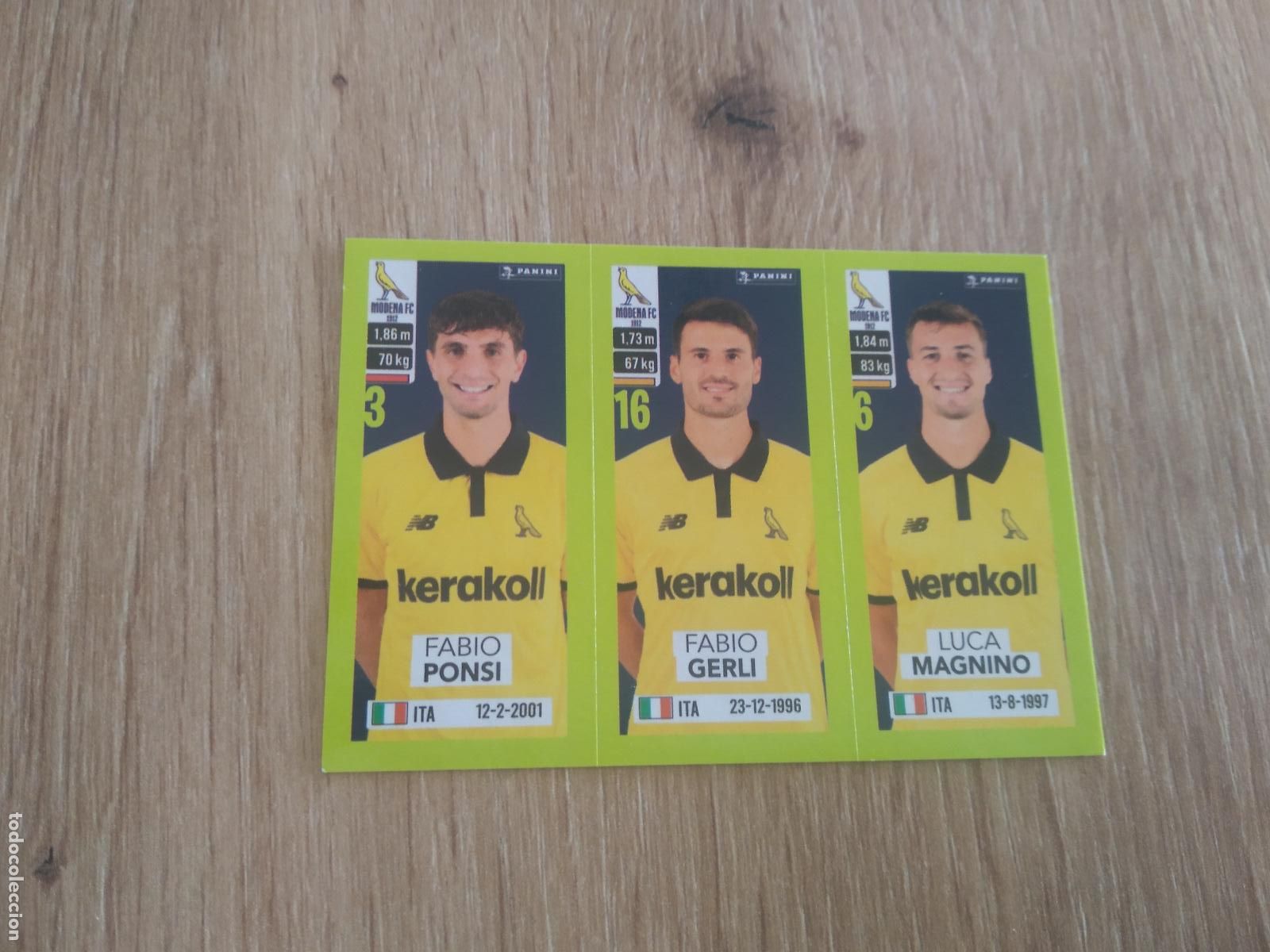 Cromos de f&uacute;tbol: 585 PONSI GERLI MAGNINO MODENA CROMO FUTBOL PANINI LIGA ITALIA 23-24 CALCIATORI 2023-2024