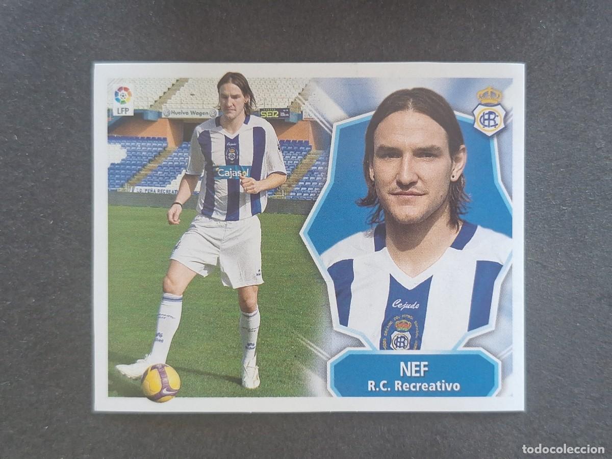 Cromos de f&uacute;tbol: L7 NEF R. C. RECREATIVO MERCADO INVIERNO LIGA ESTE 2007 2008 07 08 NUNCA PEGADO SIN PEGAR