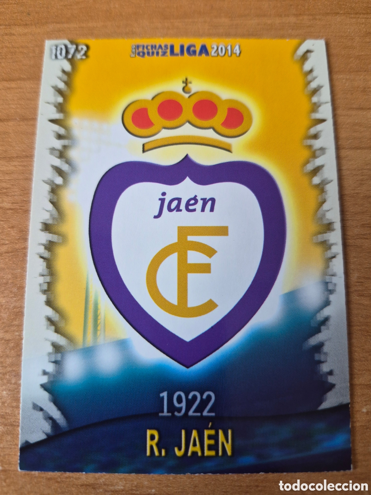 Cromos de f&uacute;tbol: 1072 ESCUDO JAEN MATE MUNDICROMO 2013 2014
