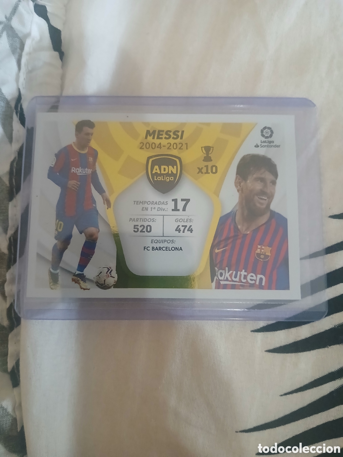 Cromos de f&uacute;tbol: Messi ADN liga este jugon