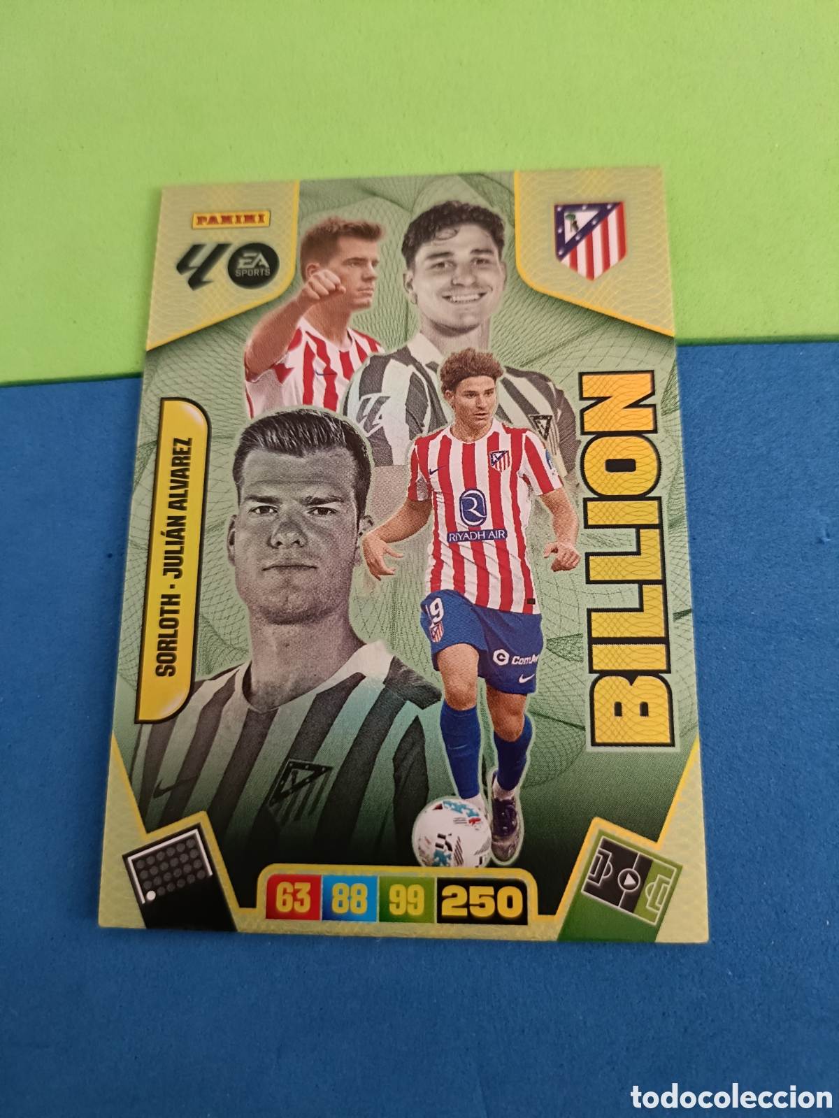 Cromos de f&uacute;tbol: ADRENALYN XL 2025 2026 25 26 Panini Liga - Billion Sorloth y Juli&aacute;n &Aacute;lvarez Atl&eacute;tico Madrid