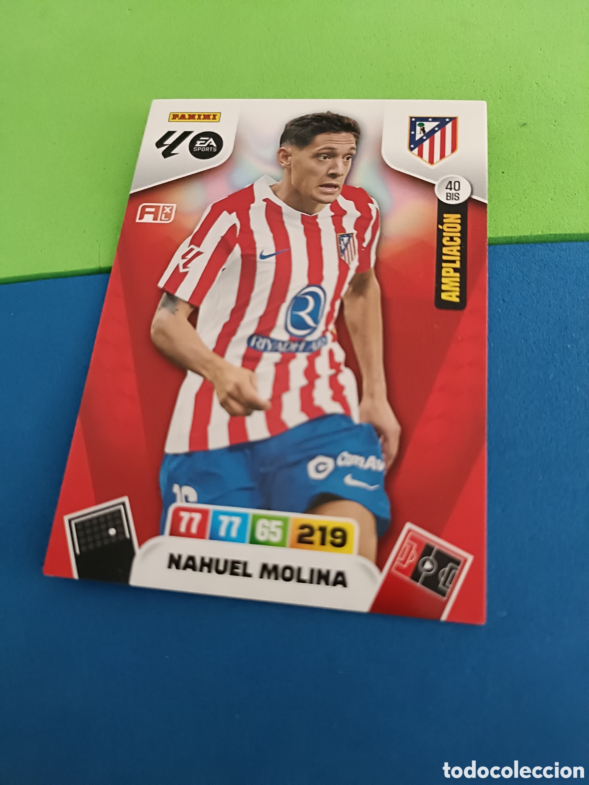 Cromos de f&uacute;tbol: ADRENALYN XL 2025 2026 25 26 Panini Liga - Ampliaci&oacute;n 40 bis Nahuel Molina Atl&eacute;tico Madrid