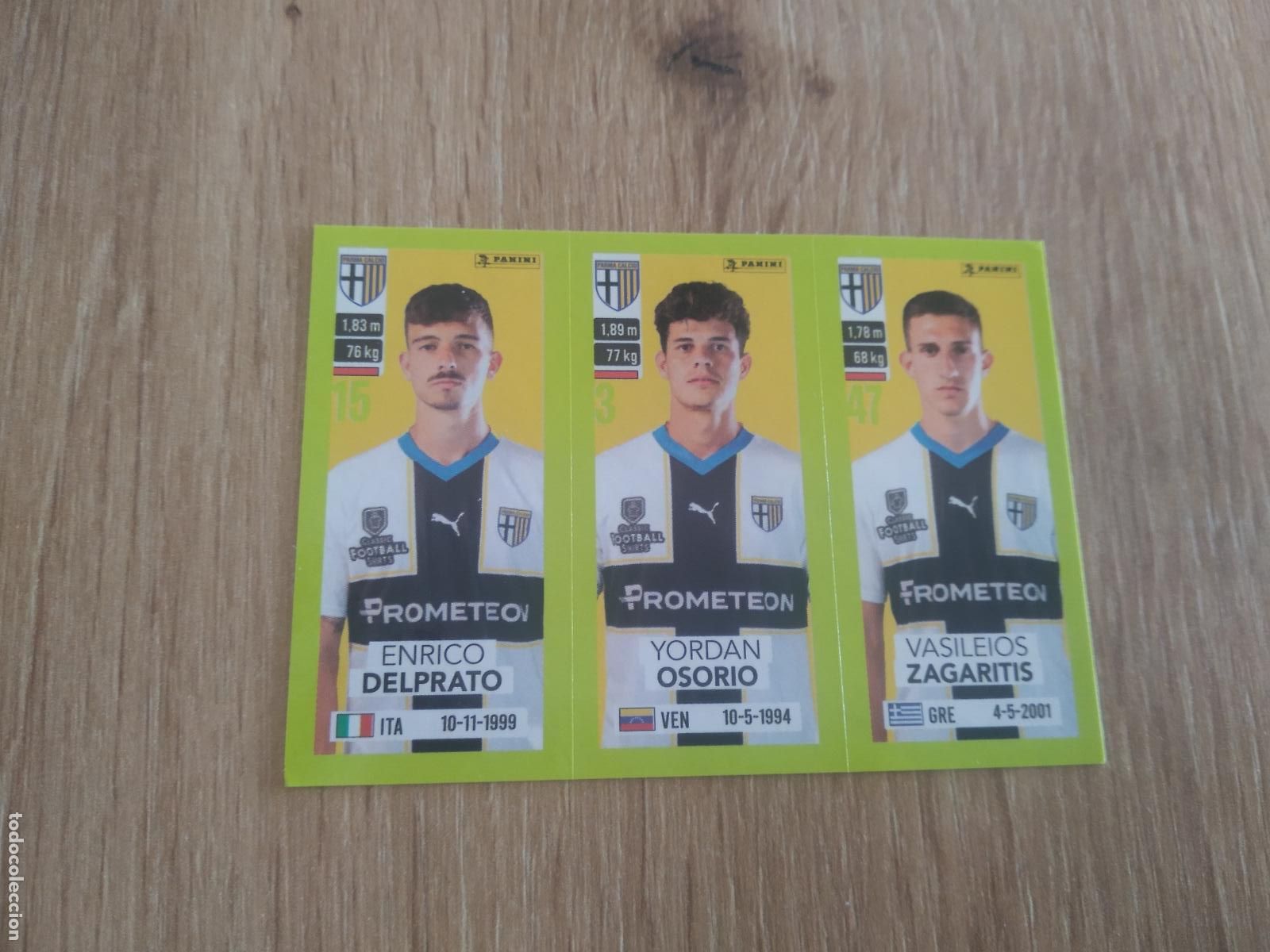 Cromos de f&uacute;tbol: 597 DELPRATO OSORIO ZAGARITIS PARMA CROMO FUTBOL PANINI LIGA ITALIA 23-24 CALCIATORI 2023-2024