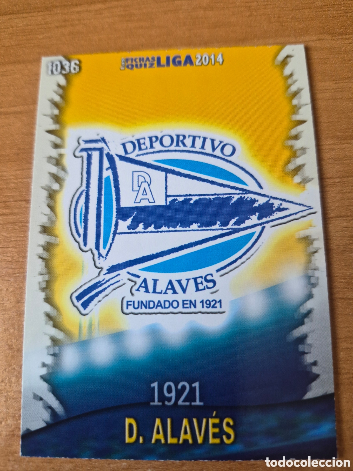 Cromos de f&uacute;tbol: 1036 ESCUDO ALAVES MATE MUNDICROMO 2013 2014