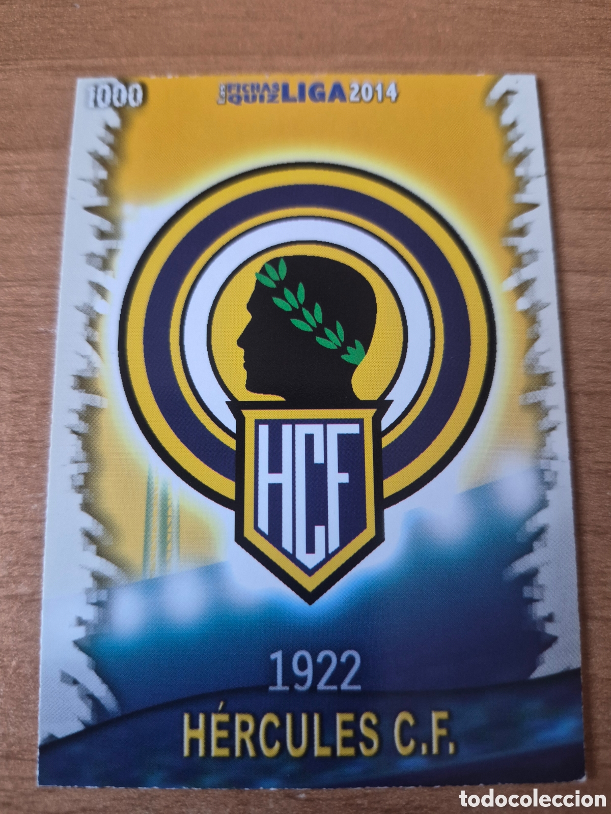 Cromos de f&uacute;tbol: 1000 ESCUDO HERCULES MATE MUNDICROMO 2013 2014