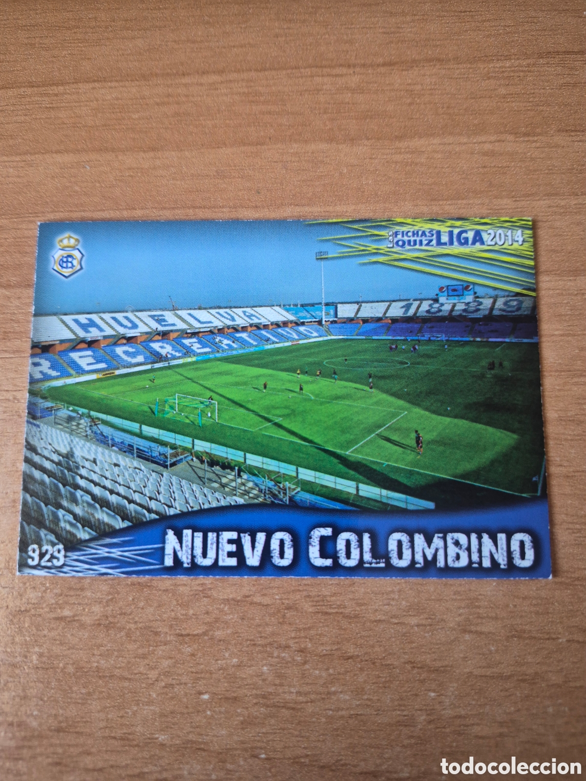 Football Stickers: 929 ESTADIO NUEVO COLOMBINO RECREATIVO DE HUELVA MATE MUNDICROMO 2013 2014