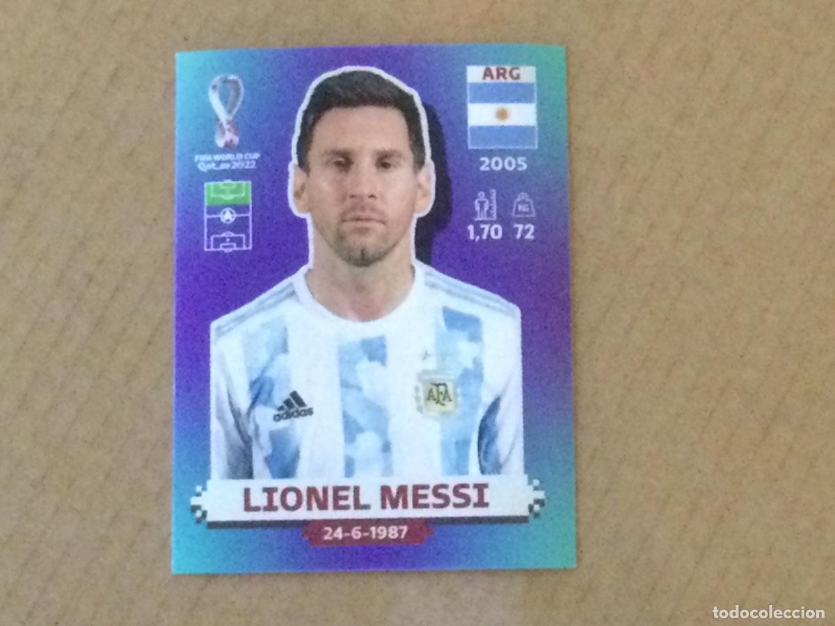 Figurine di Calcio: Cromo panini mundial 2022, Messi Argentina, nuevo sin pegar