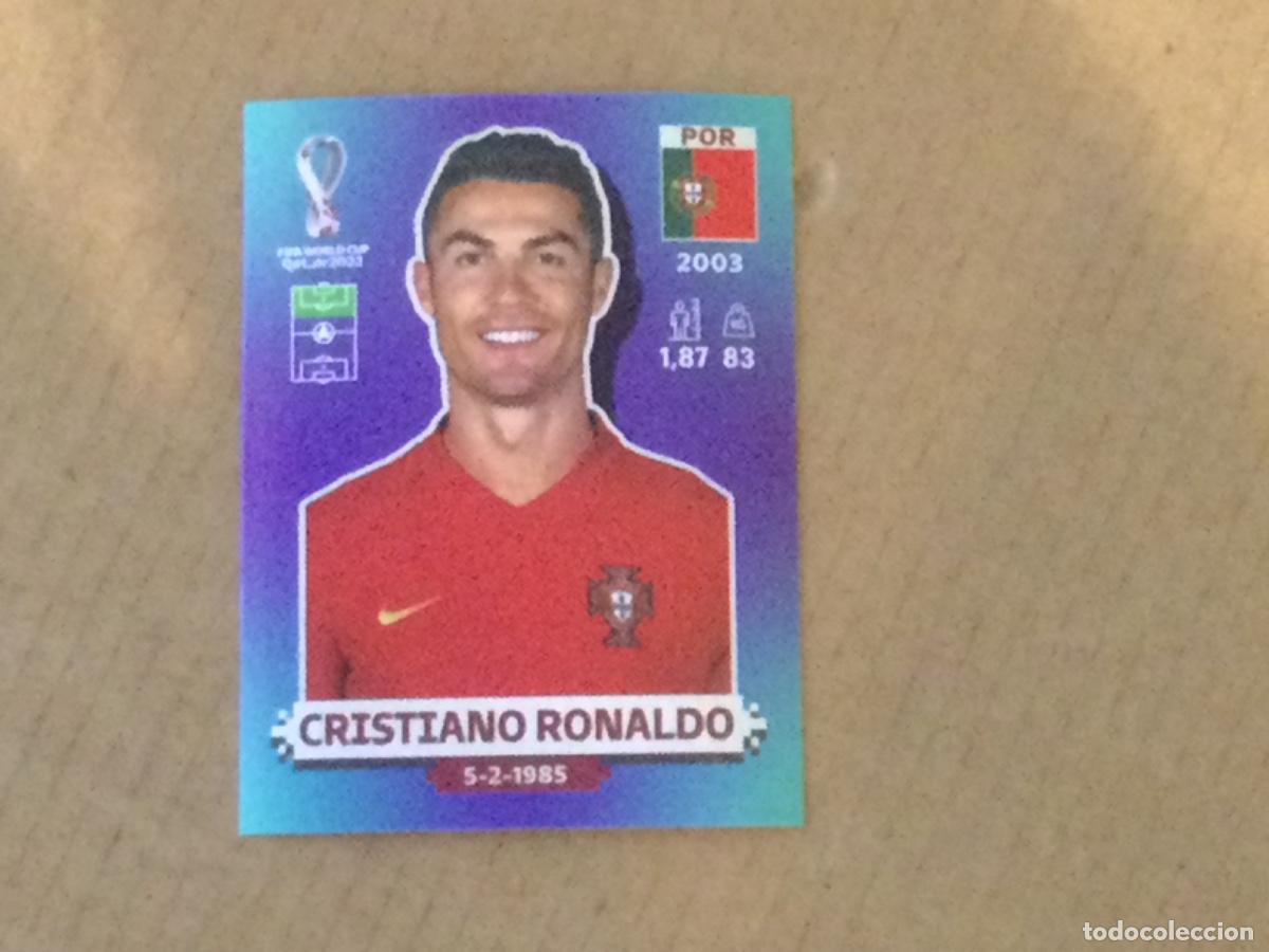 Cromos de f&uacute;tbol: Cromo panini mundial 2022, Cristiano Ronaldo Portugal, nuevo sin pegar