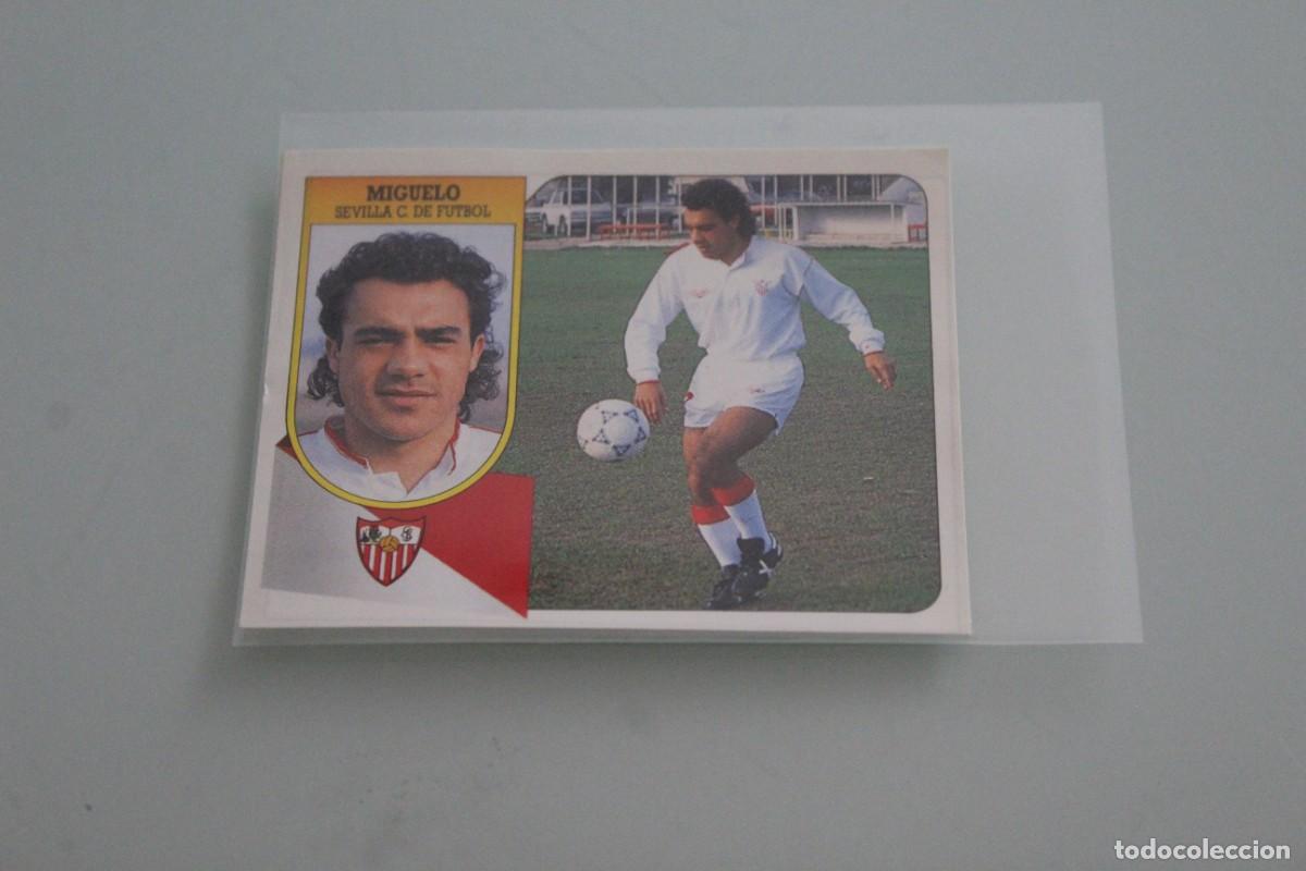 Cromos de f&uacute;tbol: ESTE 91 92 MIGUELO RECUPERADO DE &Aacute;LBUM