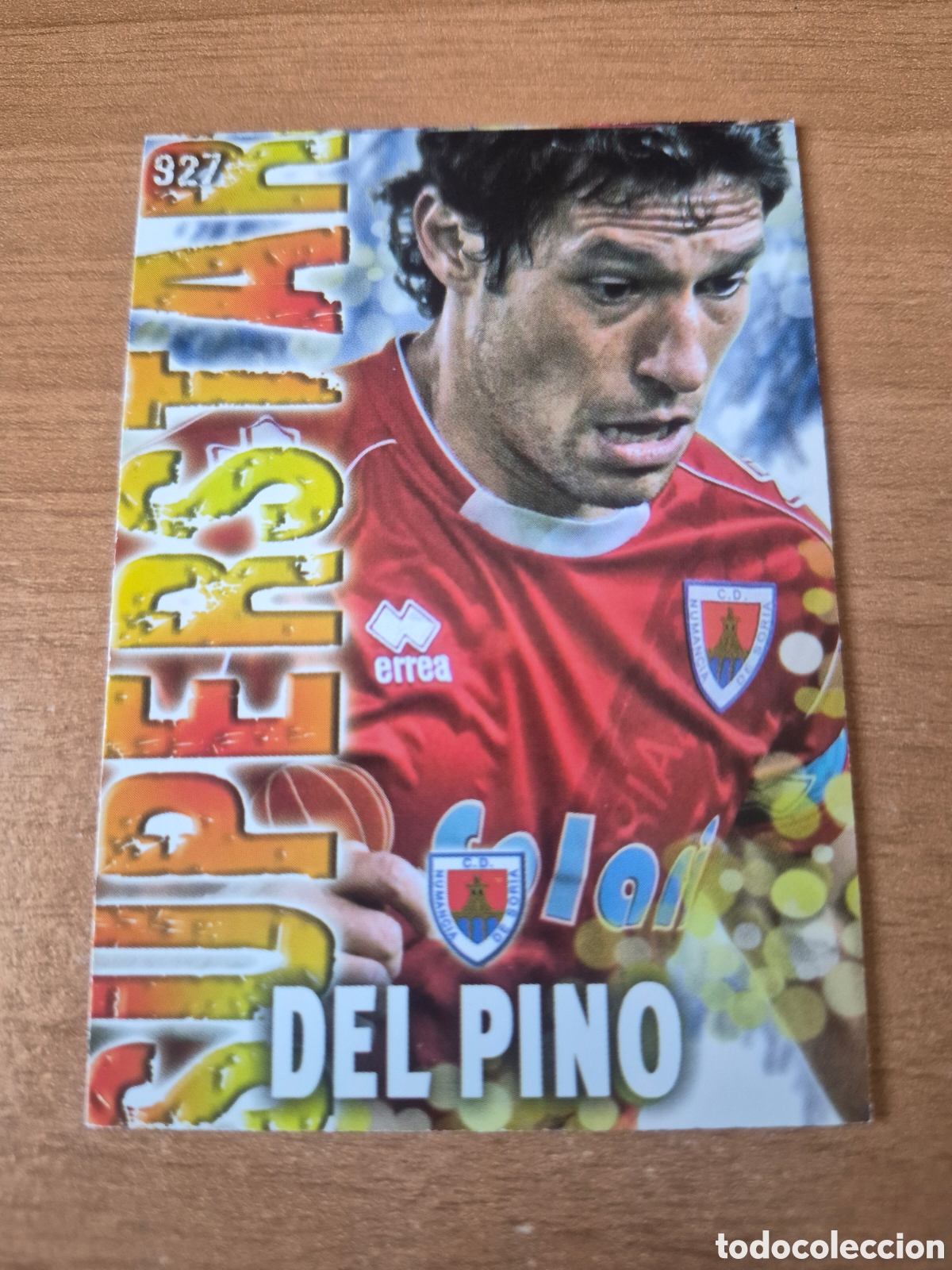 Cromos de f&uacute;tbol: 927 DEL PINO NUMANCIA SUPERSTAR MATE MUNDICROMO 2013 2014