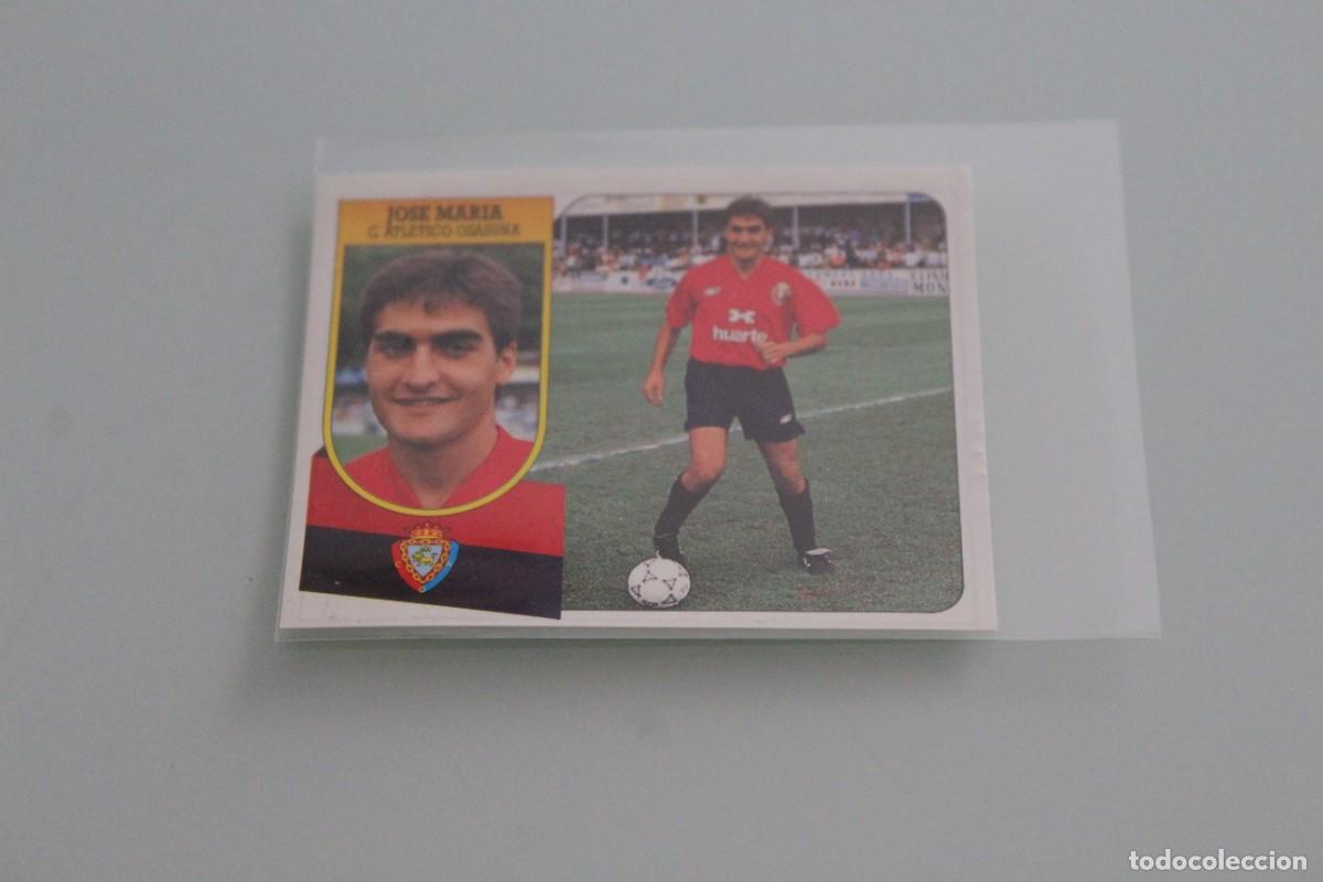 Cromos de f&uacute;tbol: ESTE 91 92 JOS&Eacute; MAR&Iacute;A RECUPERADO DE &Aacute;LBUM